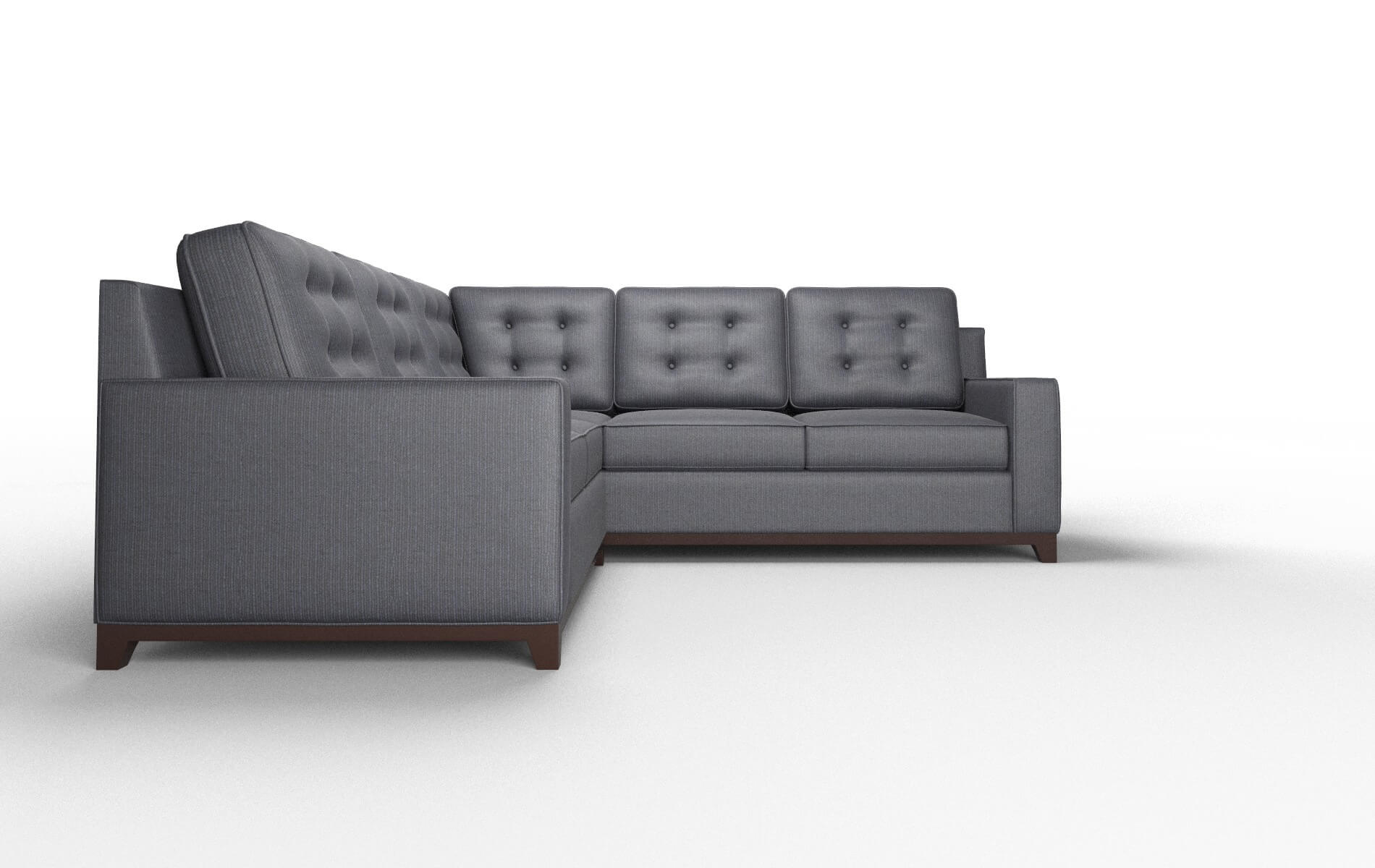 Alexandria Parker Midnight Sectional espresso legs 2