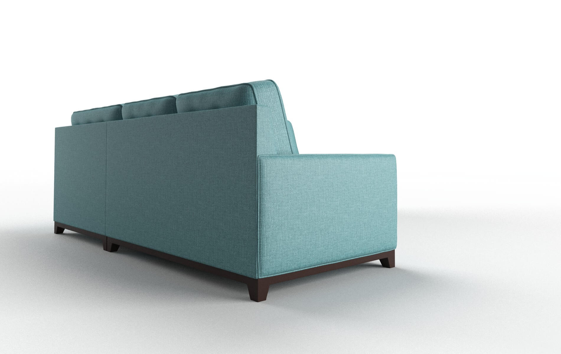 Alexandria Parker Turquoise Sectional espresso legs 3