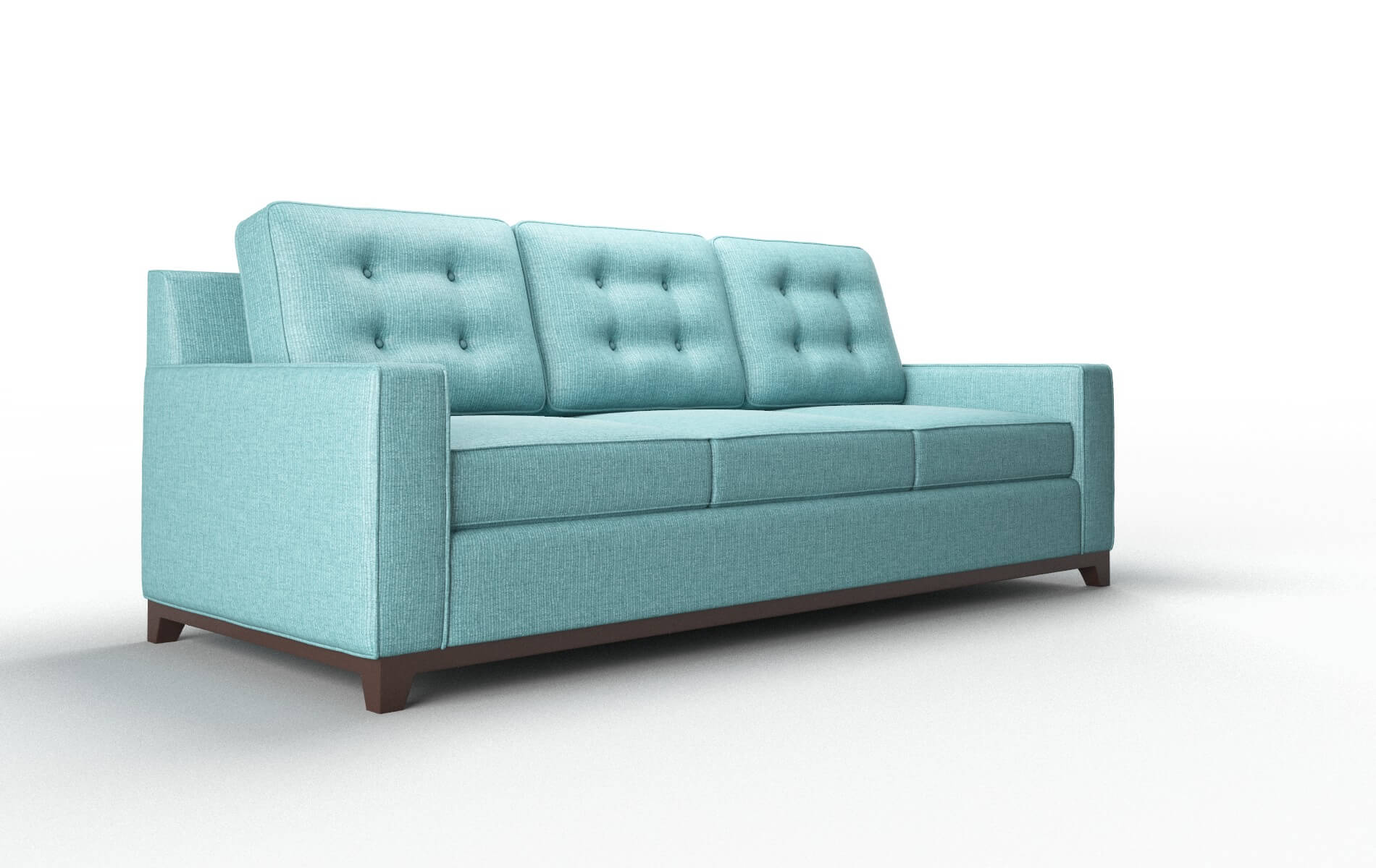 Alexandria Parker Turquoise Sofa espresso legs 2