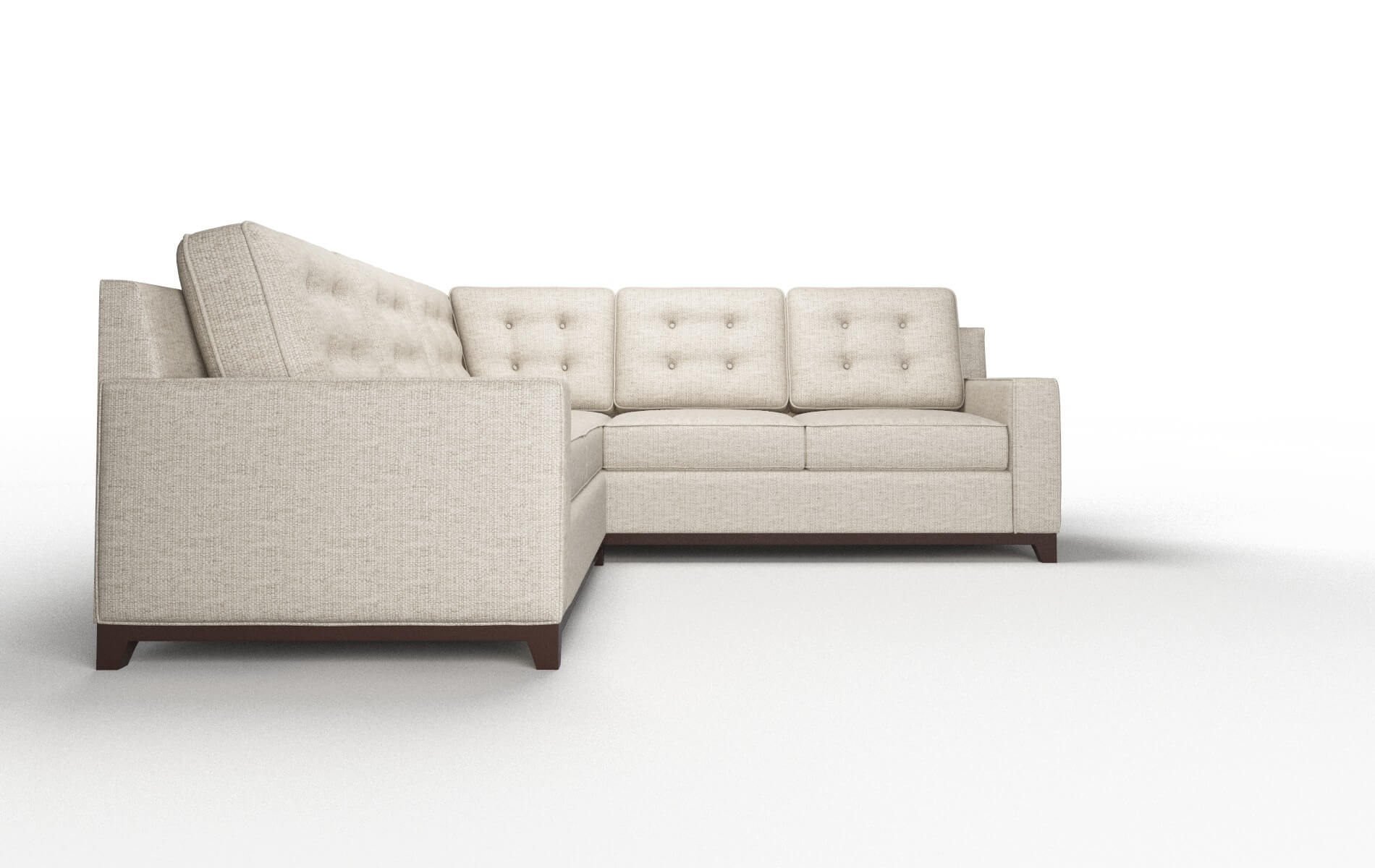 Alexandria Parker Wheat Sectional espresso legs 2