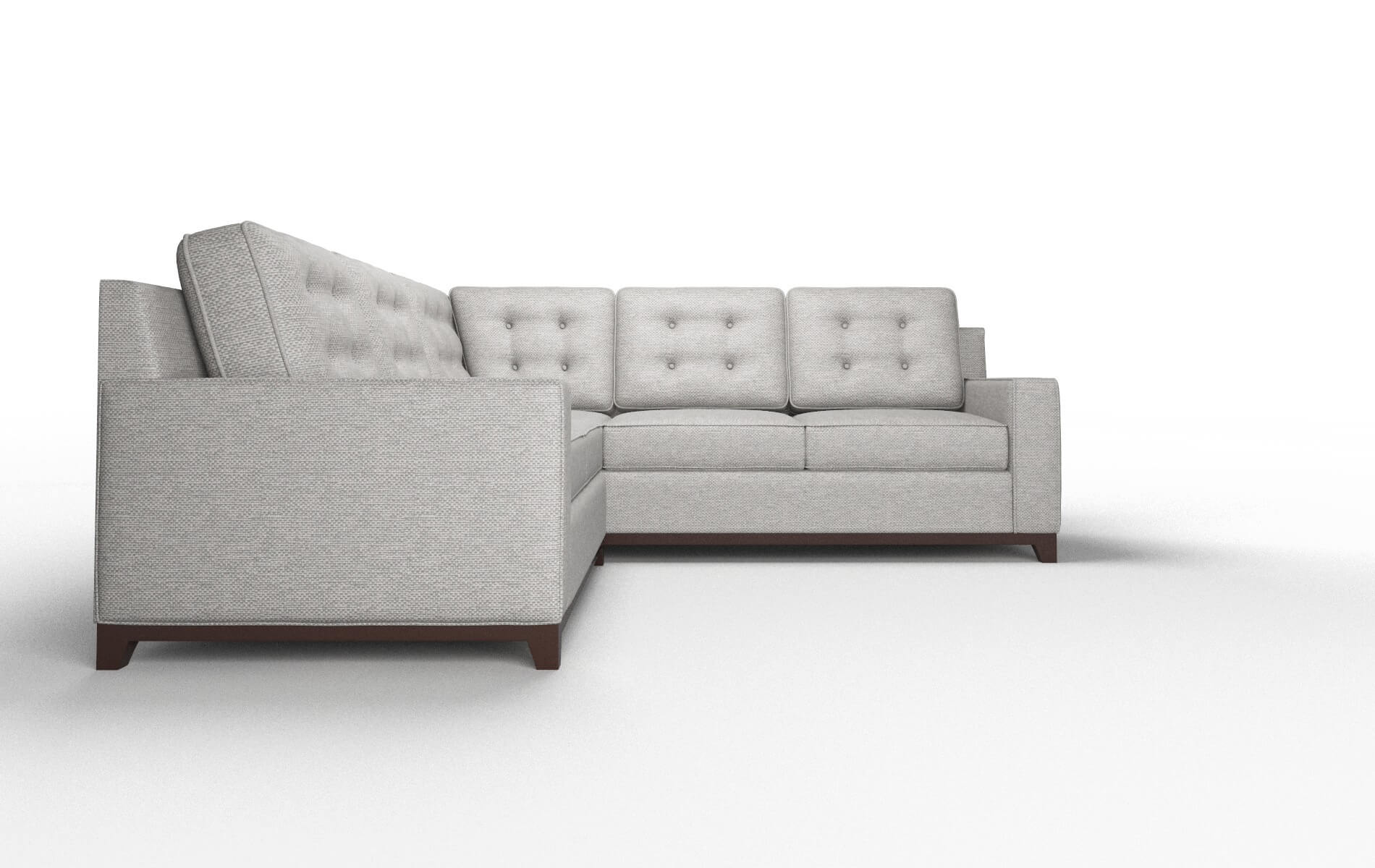 Alexandria Phoenix Smoke Sectional espresso legs 2
