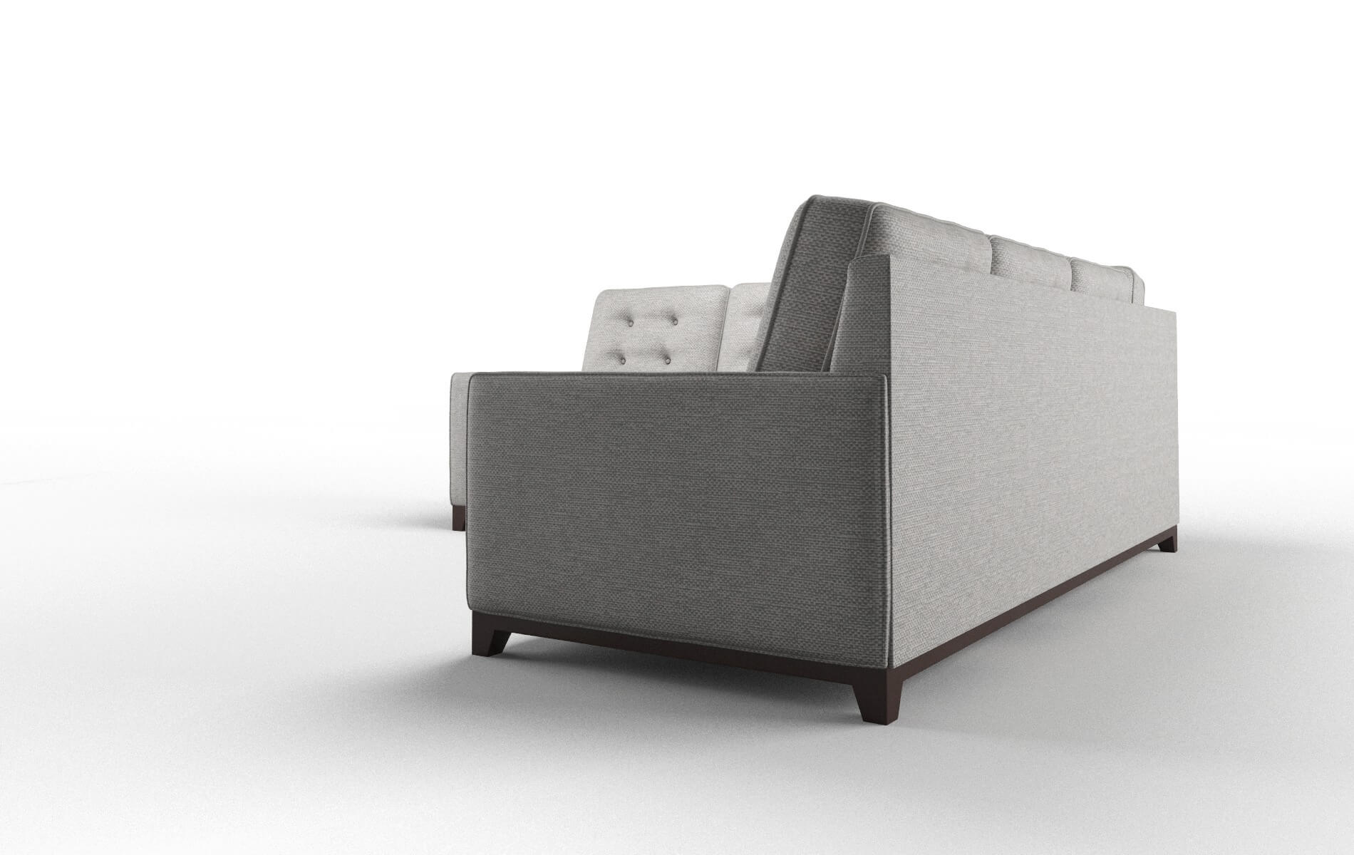 Alexandria Phoenix Smoke Sectional espresso legs 4