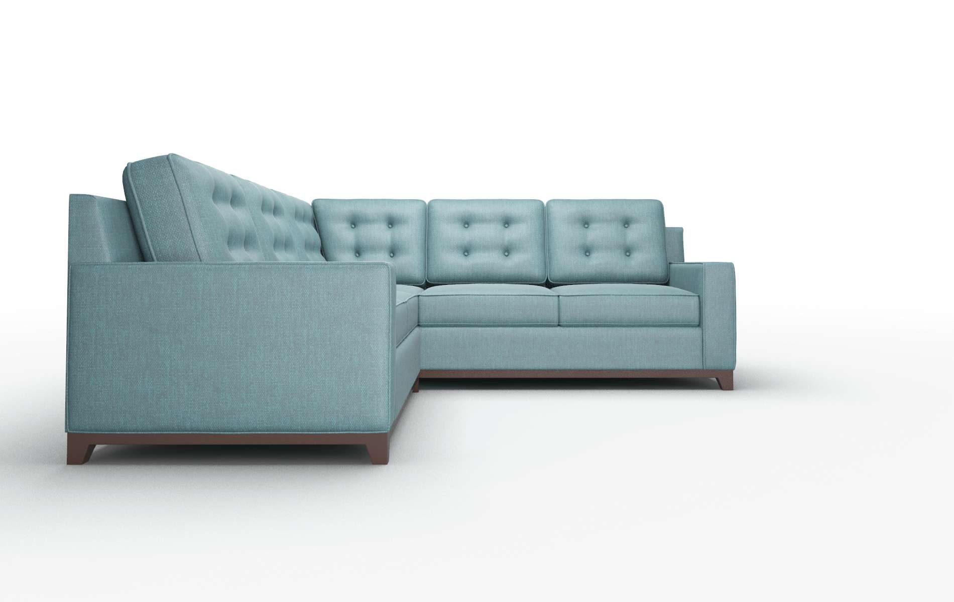 Alexandria Portland Lake Sectional espresso legs 2