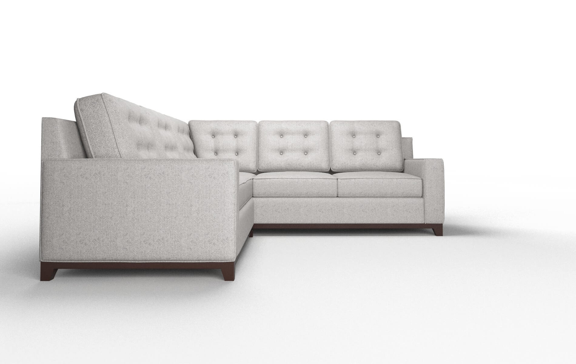 Alexandria Prime Ash Sectional espresso legs 2