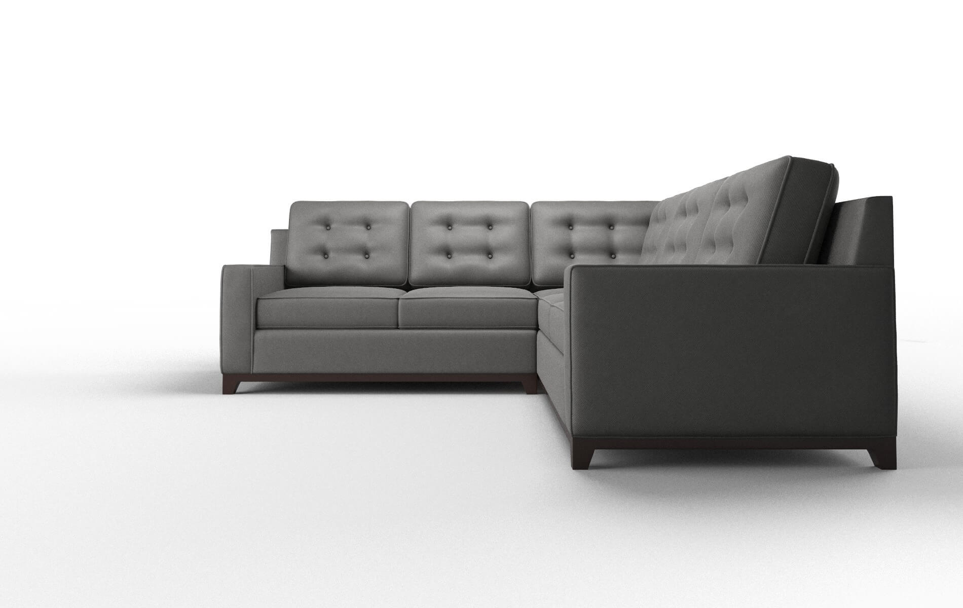 Alexandria Rocket Charcoal Sectional espresso legs 5