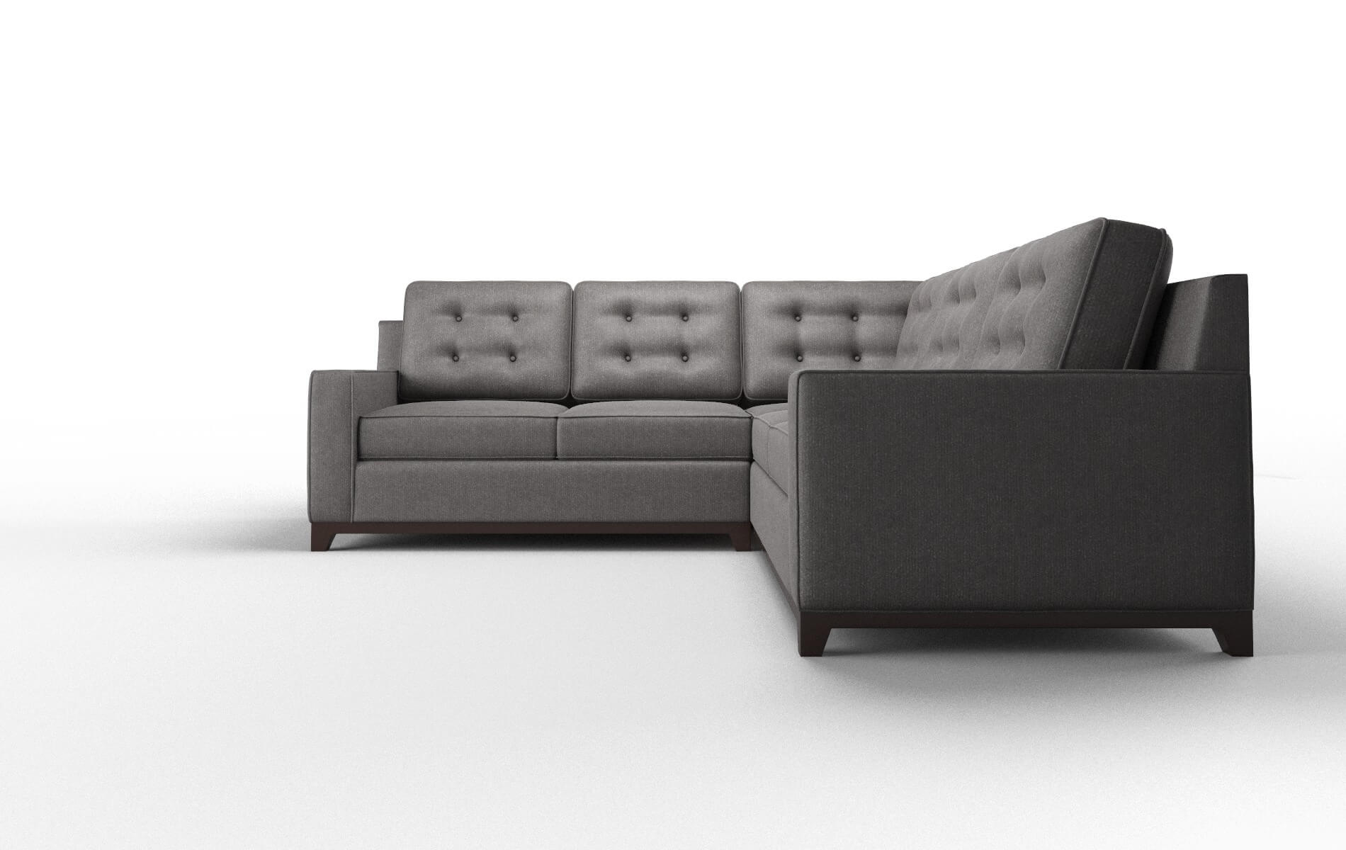 Alexandria Sasha Grey Sectional espresso legs 5