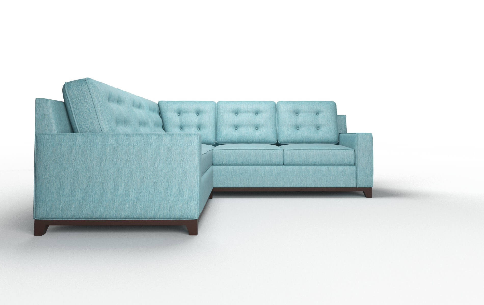 Alexandria Sorrento Denim Sectional espresso legs 2