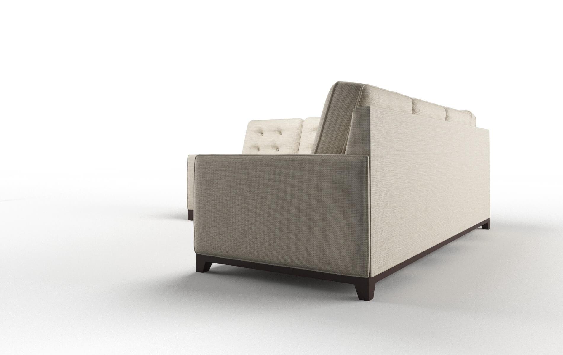 Alexandria Sosoftness 72 Sectional espresso legs 4