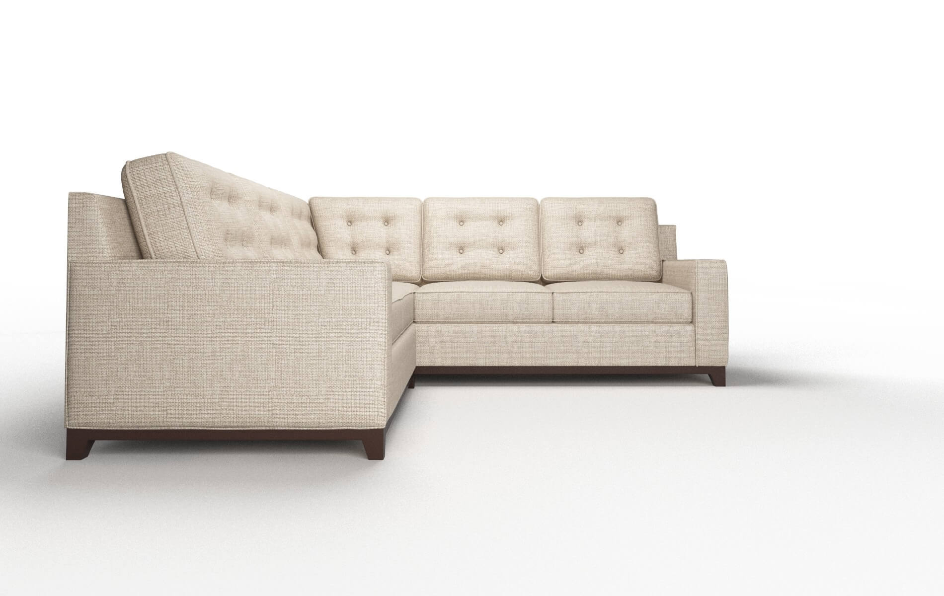 Alexandria Sosoftness 74 Sectional espresso legs 2