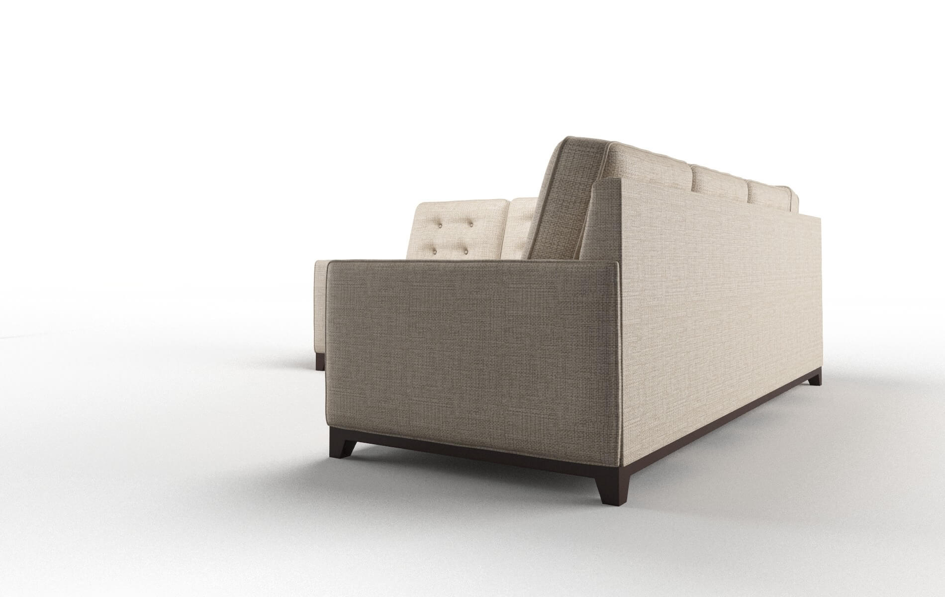 Alexandria Sosoftness 74 Sectional espresso legs 4