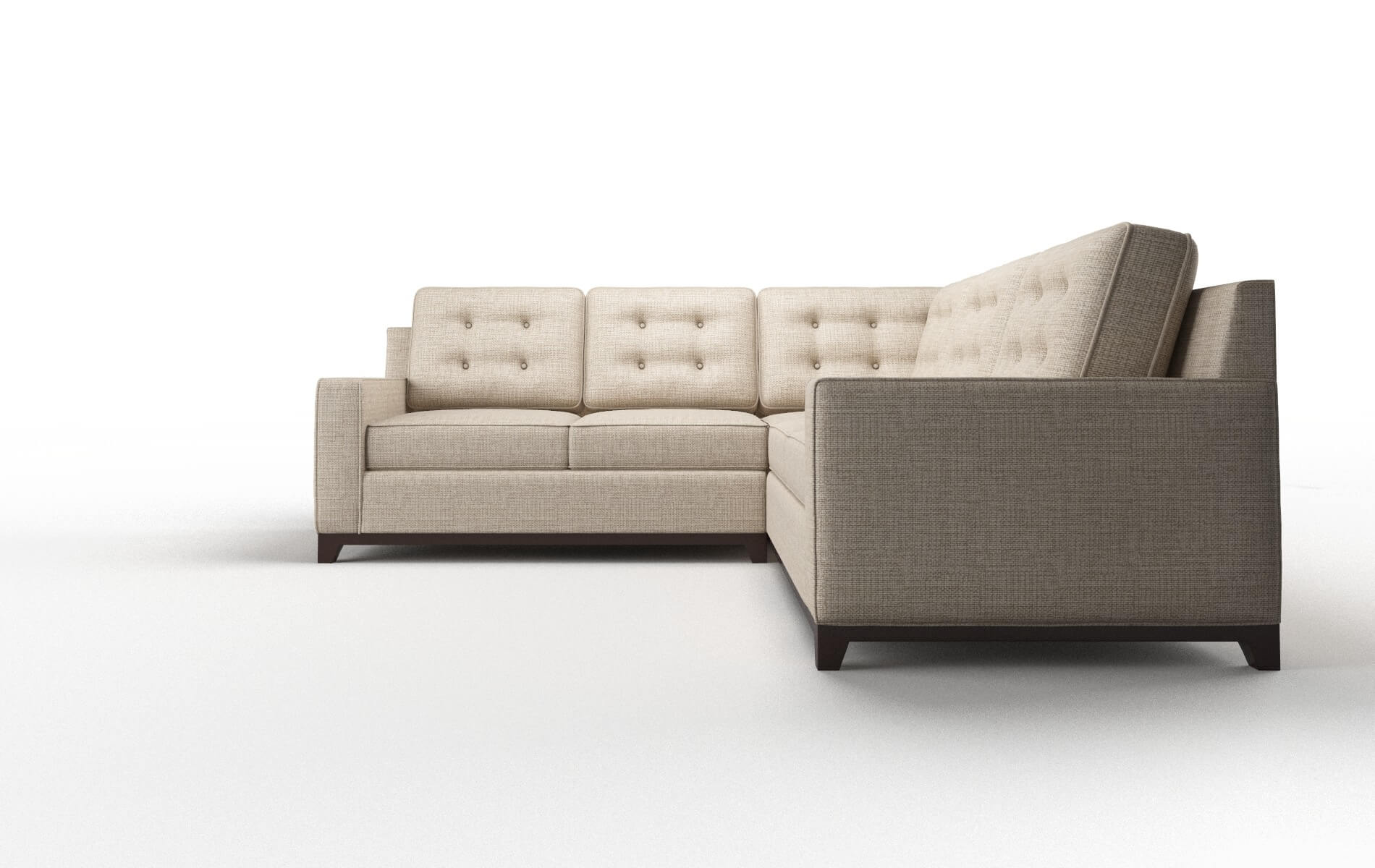 Alexandria Sosoftness 74 Sectional espresso legs 5