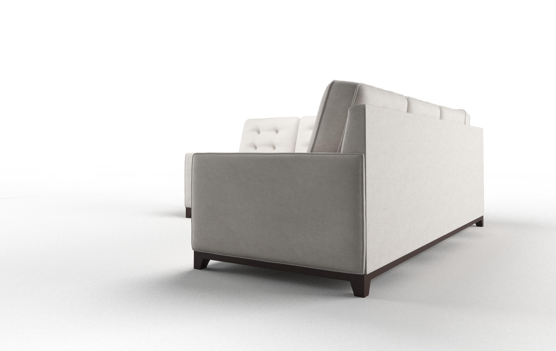 Alexandria Suave Dove Sectional espresso legs 4