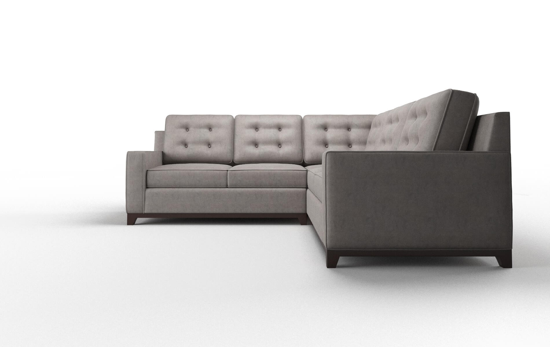 Alexandria Suave Slate Sectional espresso legs 5