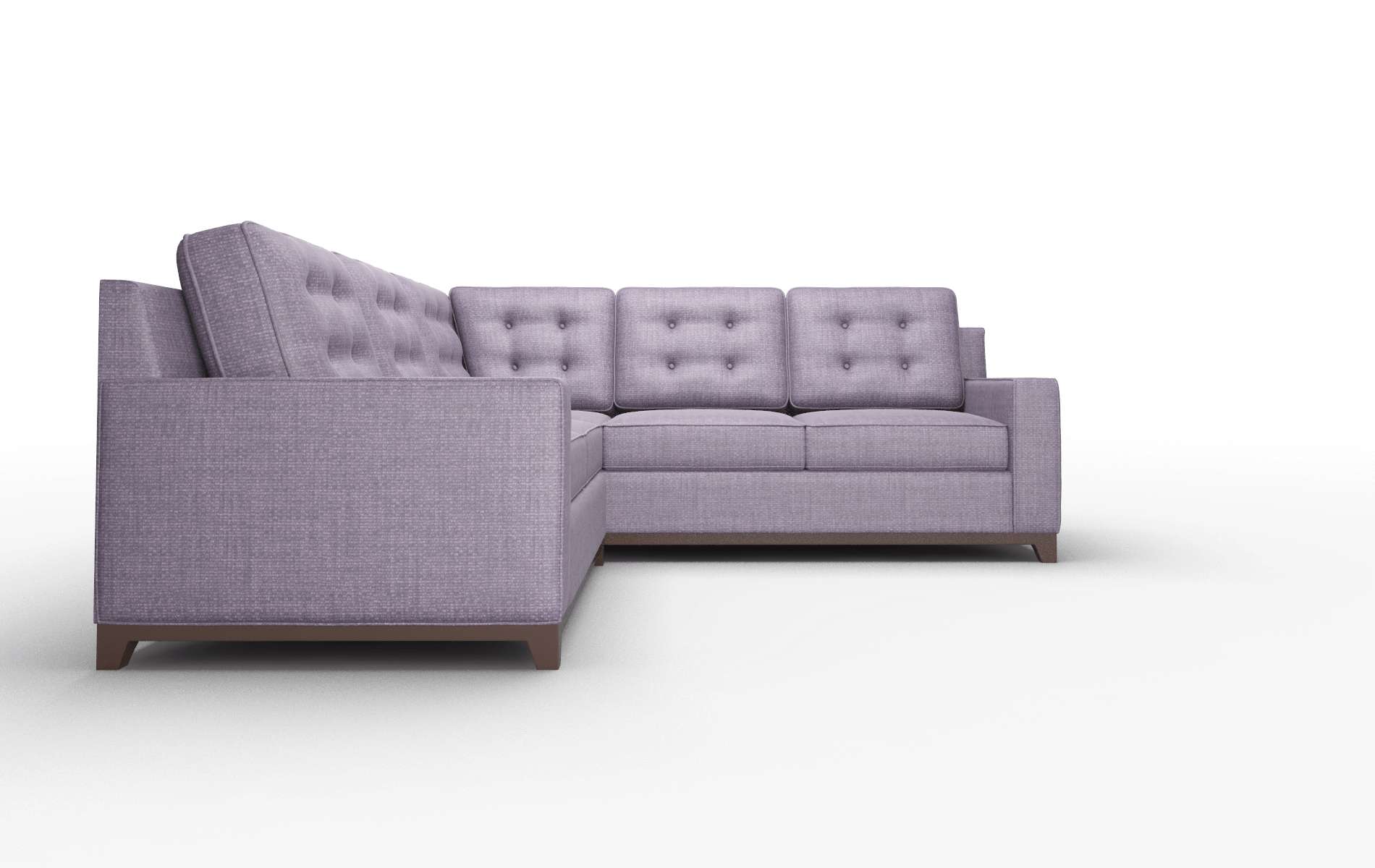 Alexandria Tess Blackberry Sectional espresso legs 2