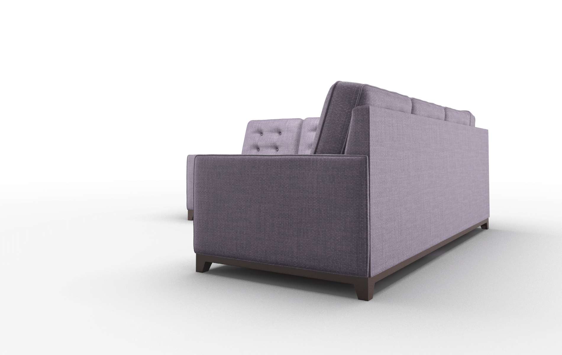 Alexandria Tess Blackberry Sectional espresso legs 4