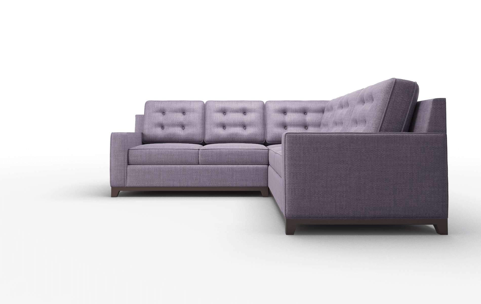 Alexandria Tess Blackberry Sectional espresso legs 5