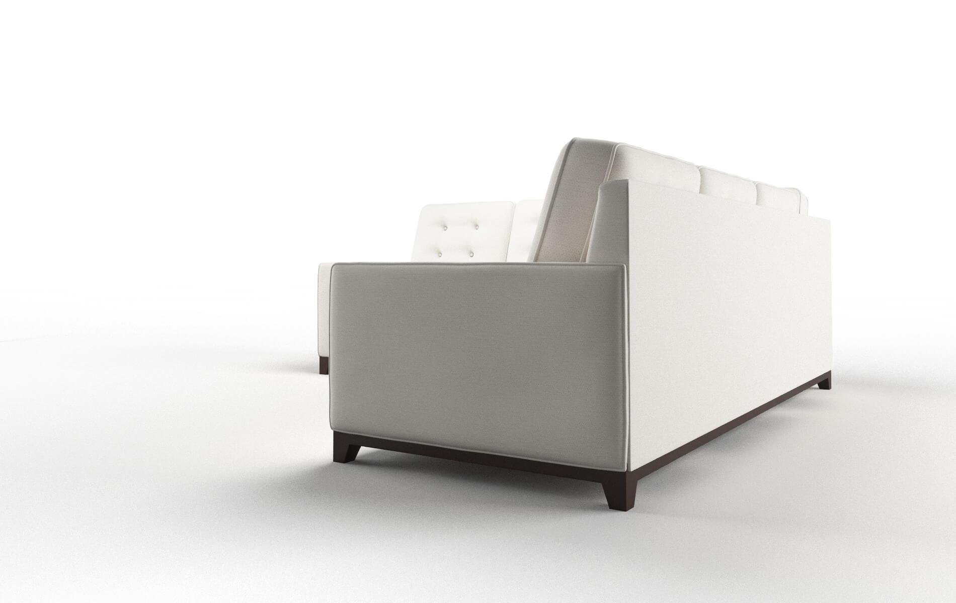 Alexandria Venice Eggshell Sectional espresso legs 4