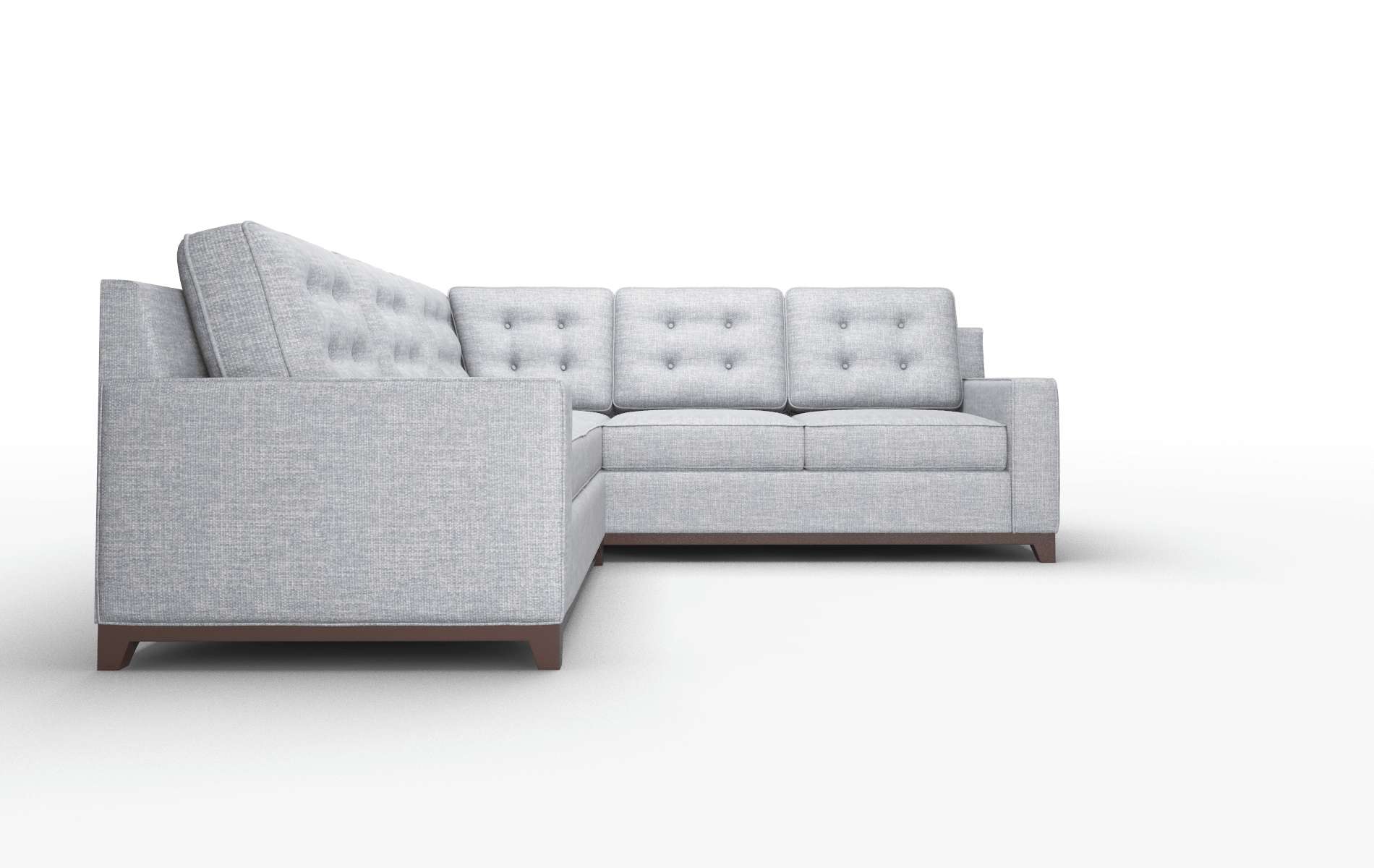 Alexandria Venus Mist Sectional espresso legs 2