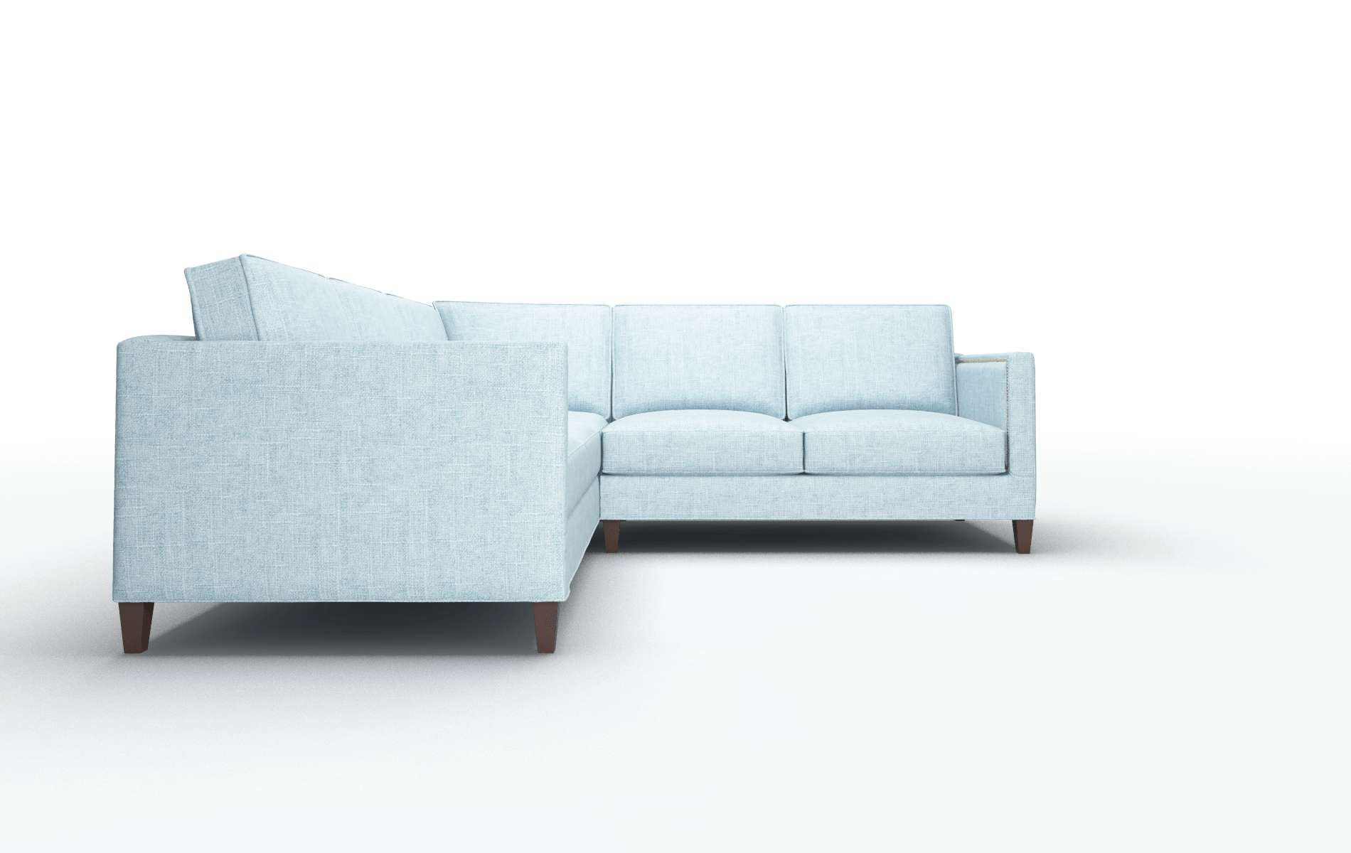 Alps Atlas Turquoise Sectional espresso legs 2