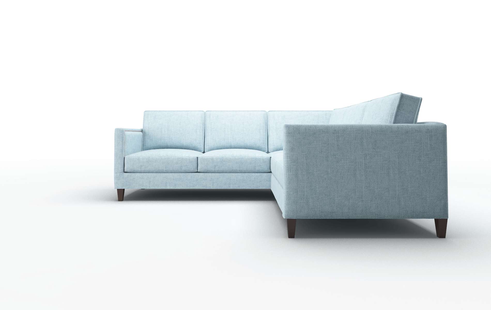 Alps Atlas Turquoise Sectional espresso legs 5