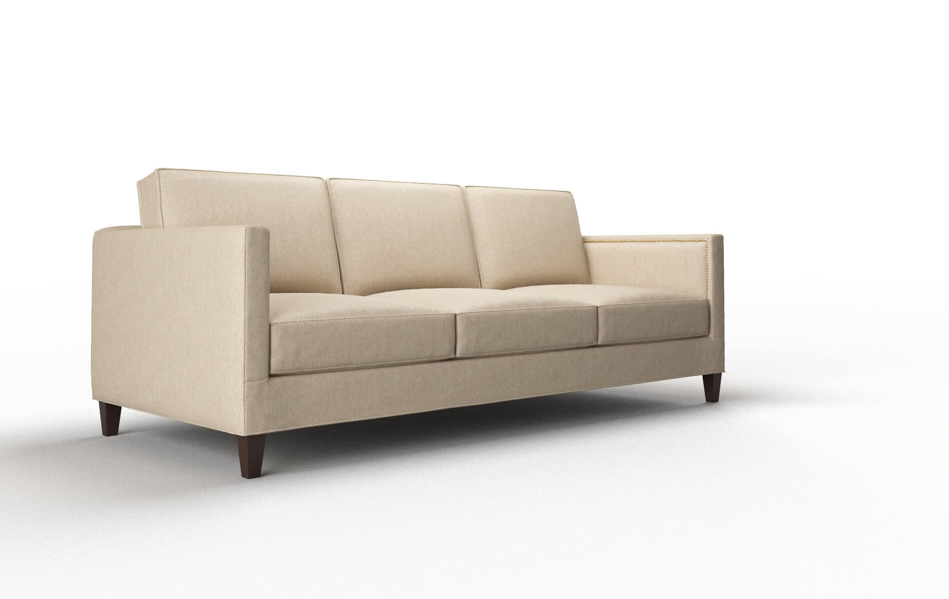 Alps Avenger Burlap Sofa espresso legs 2