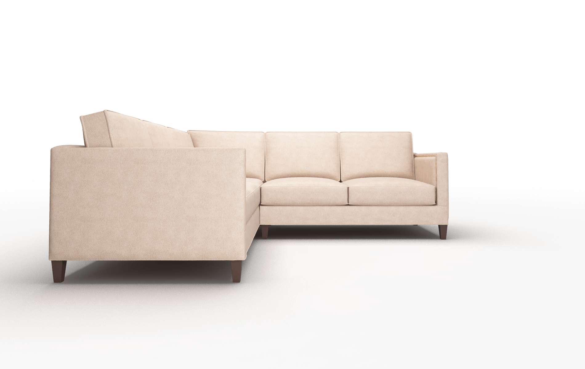 Alps Bella Cocoa Sectional espresso legs 2