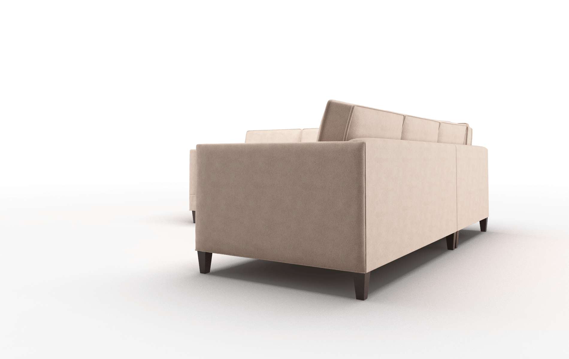 Alps Bella Cocoa Sectional espresso legs 4