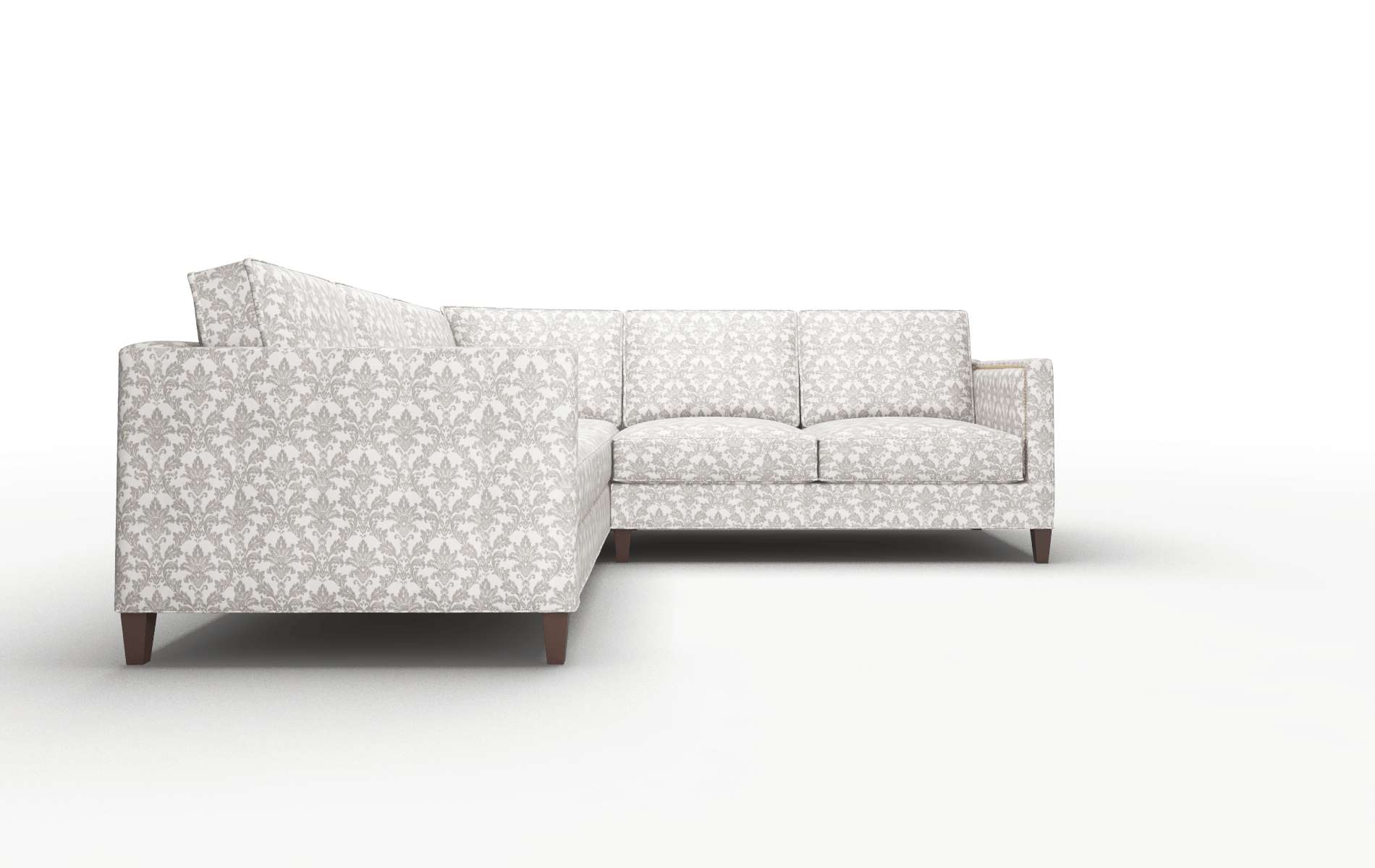 Alps Bergamo Dove Sectional espresso legs 2