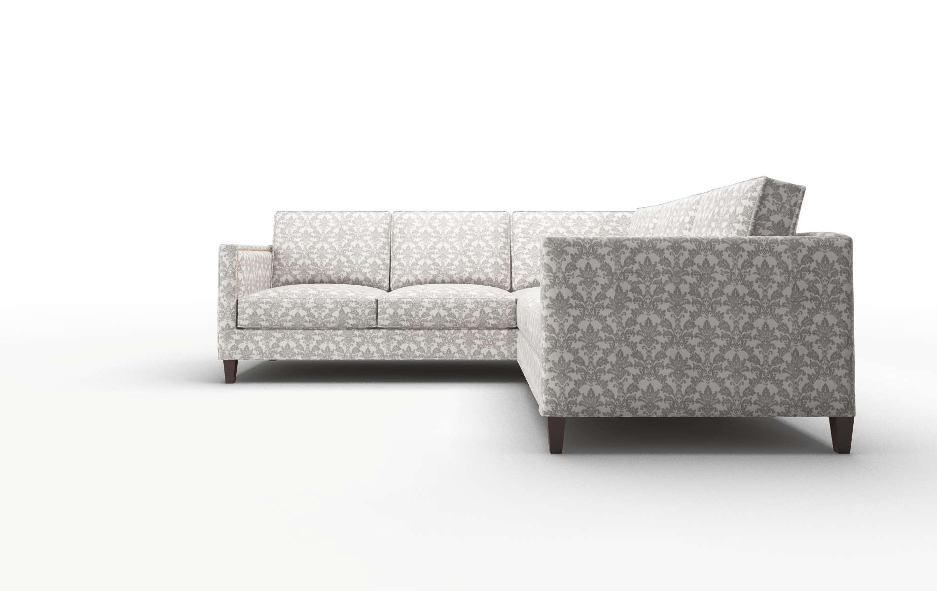 Alps Bergamo Dove Sectional espresso legs 5
