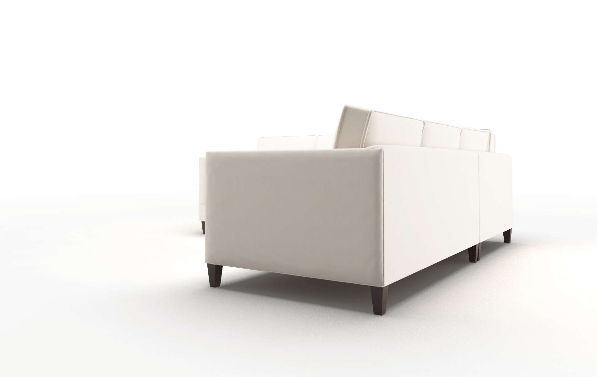 Alps Blanche Milky Sectional espresso legs 4