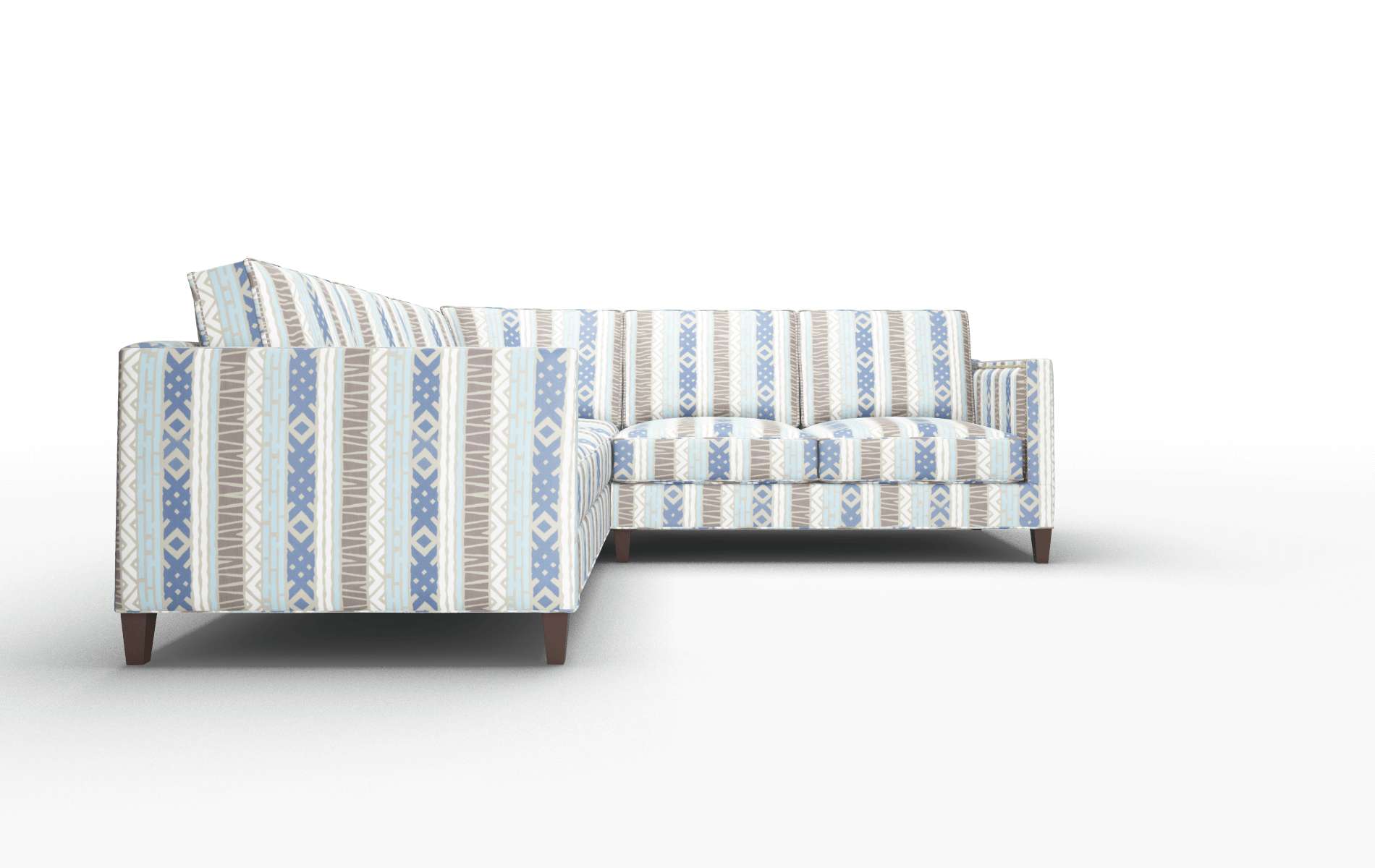 Alps Bodhi Indigo Sectional espresso legs 2