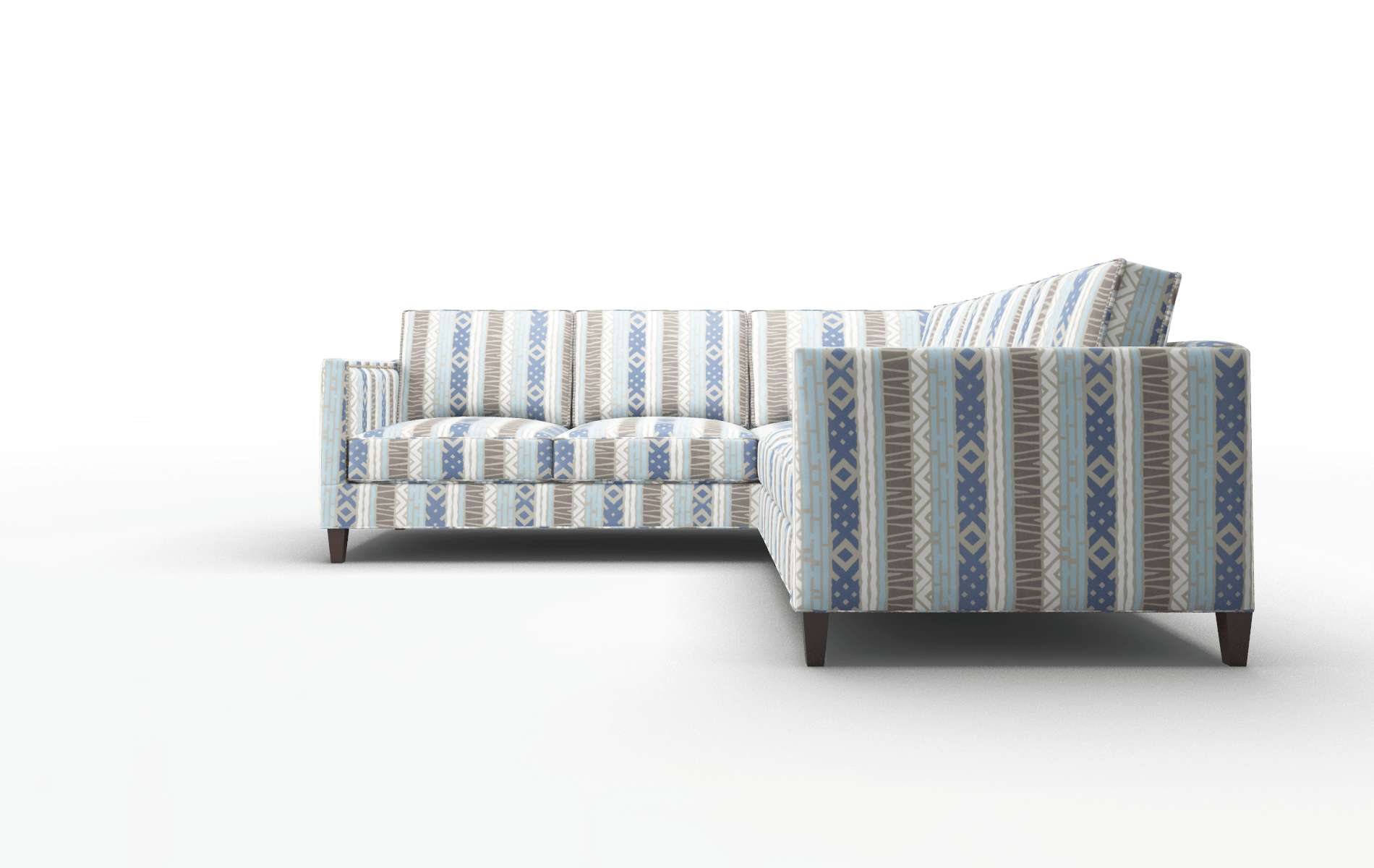 Alps Bodhi Indigo Sectional espresso legs 5