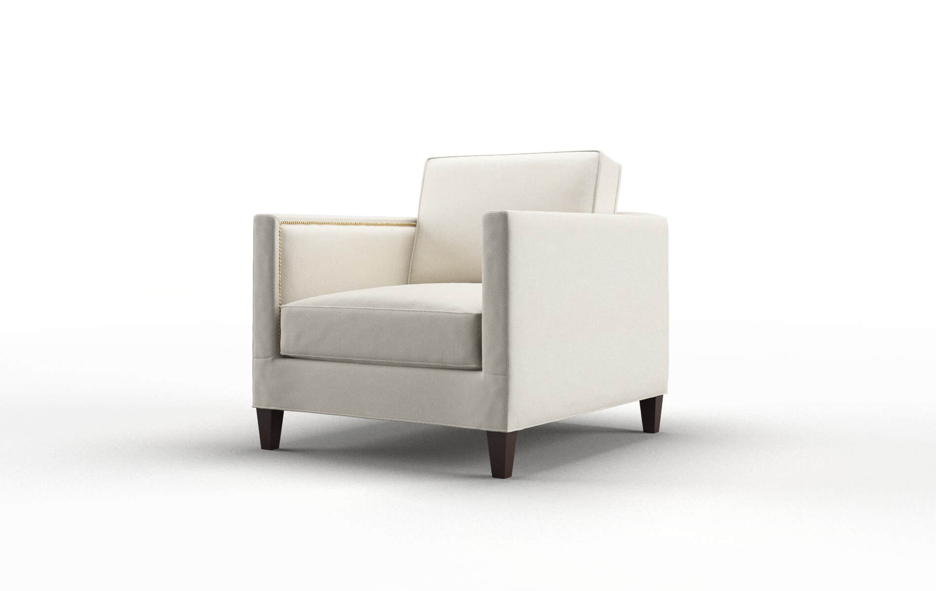 Alps Bungalow Ivory Chair espresso legs 4
