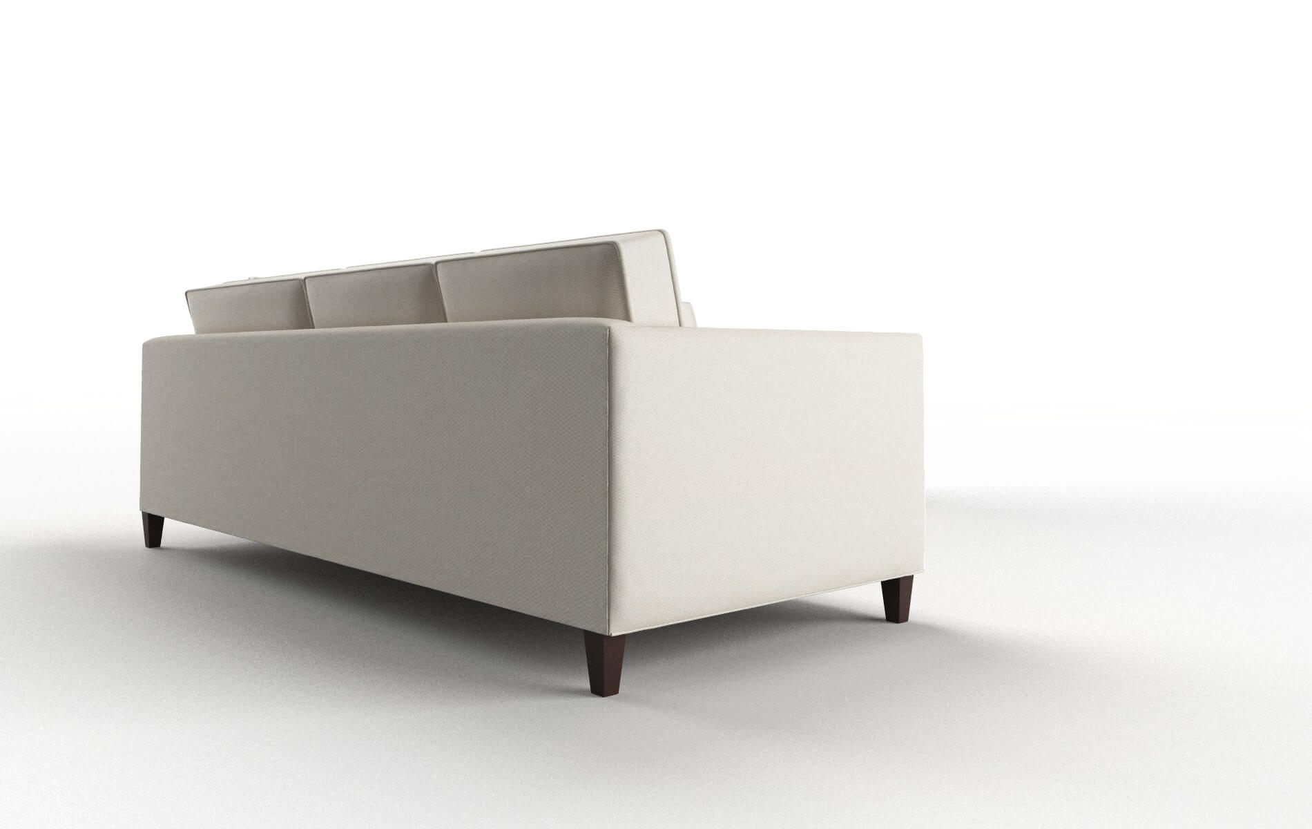 Alps Bungalow Ivory Sectional espresso legs 3