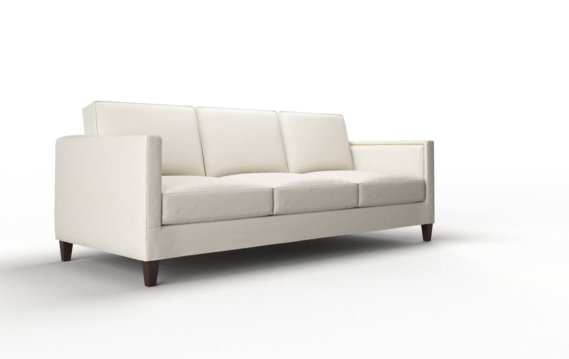 Alps Bungalow Ivory Sofa espresso legs 2