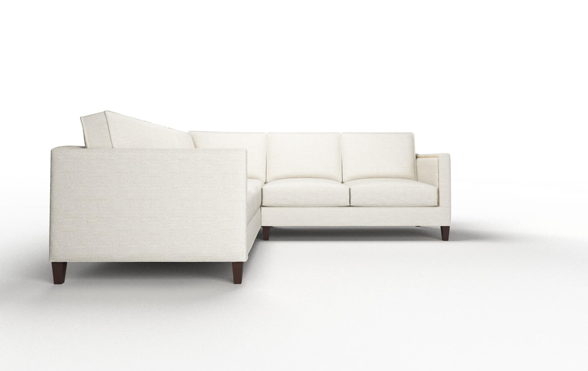 Alps Catalina Linen Sectional espresso legs 2
