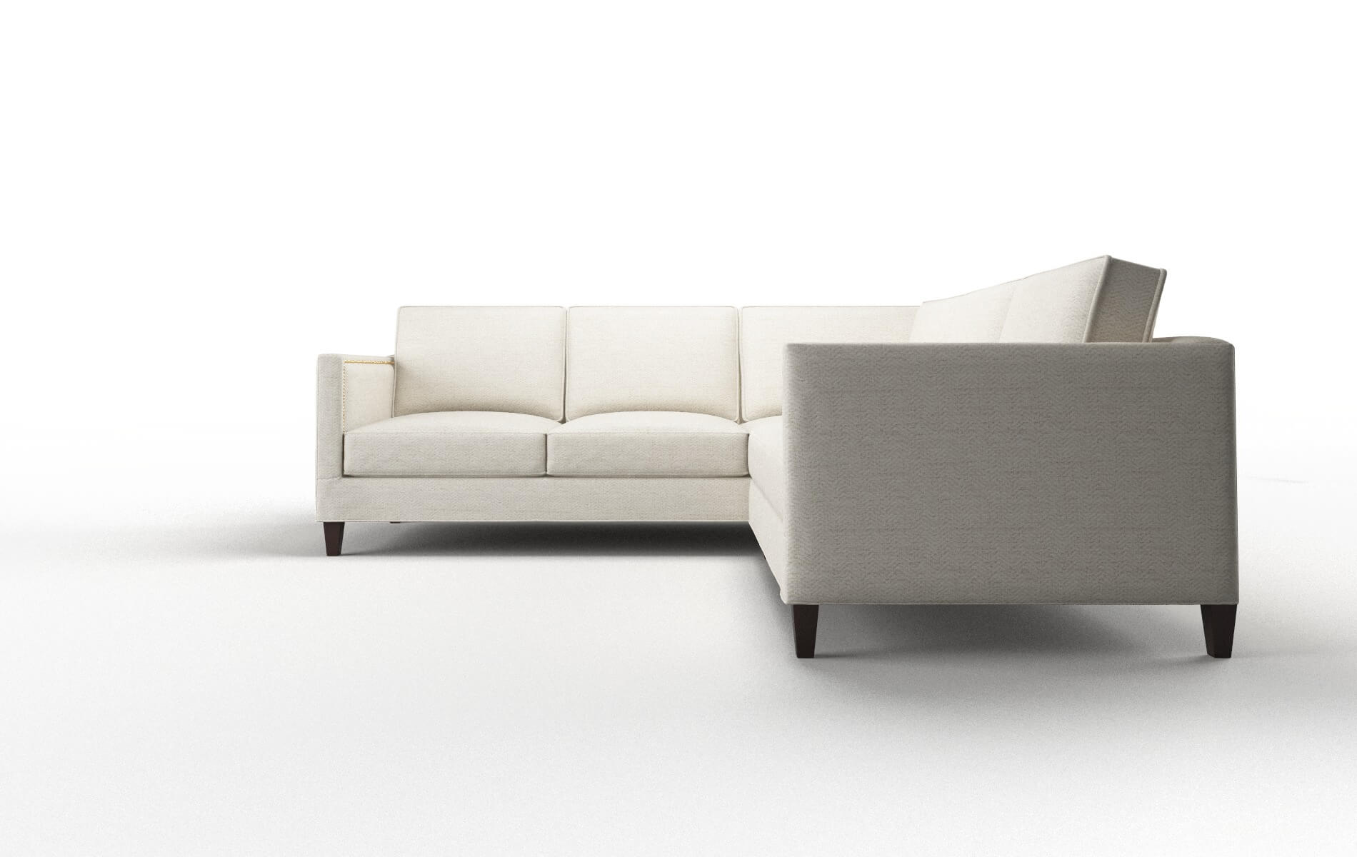 Alps Catalina Linen Sectional espresso legs 5