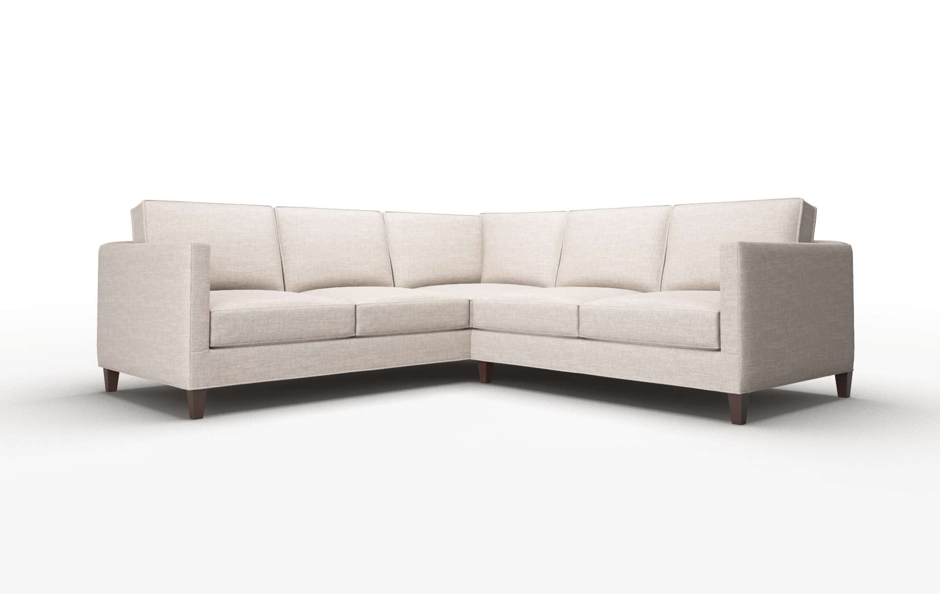 Alps Clyde Dolphin Sectional espresso legs 1