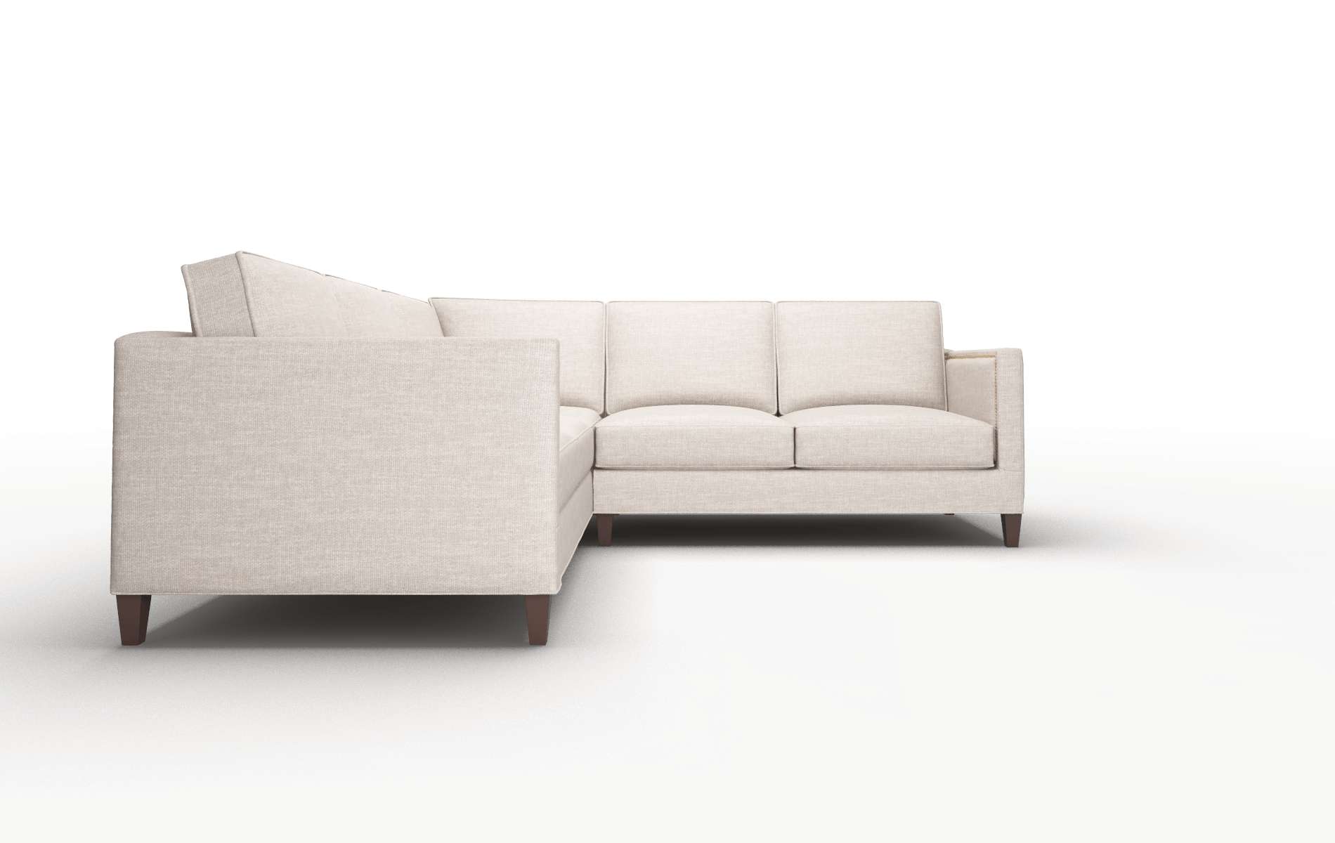 Alps Clyde Dolphin Sectional espresso legs 2