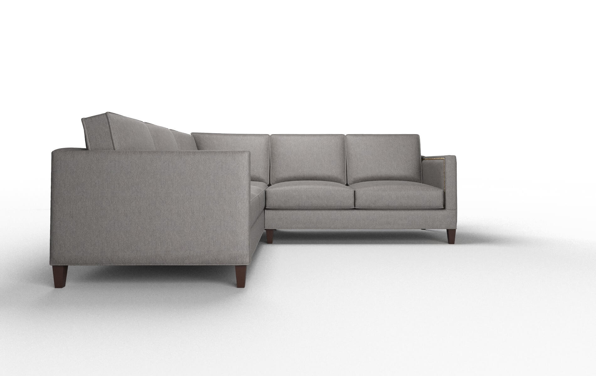 Alps Cosmo Charcoal Sectional espresso legs 2