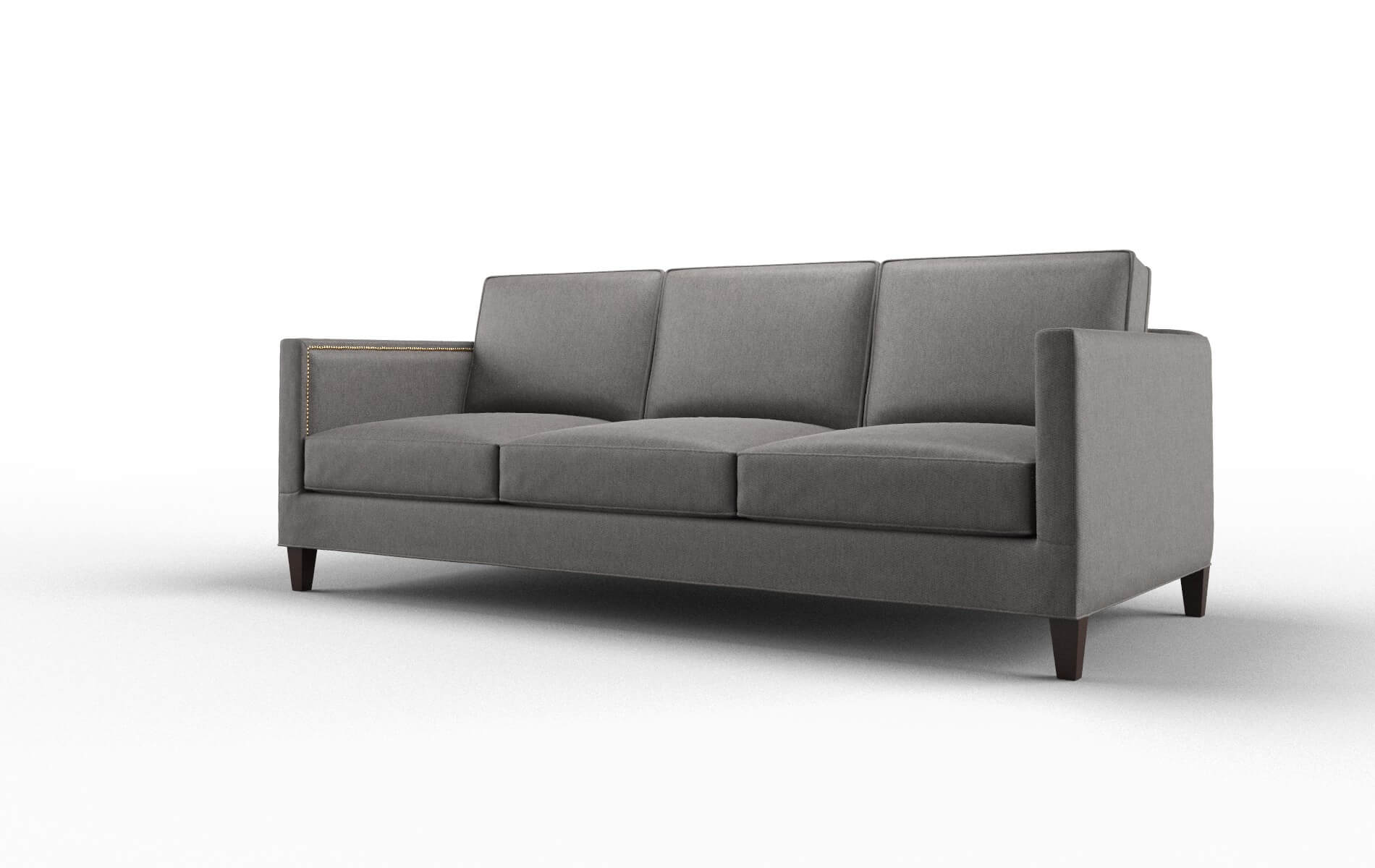 Alps Cosmo Charcoal Sofa espresso legs 4