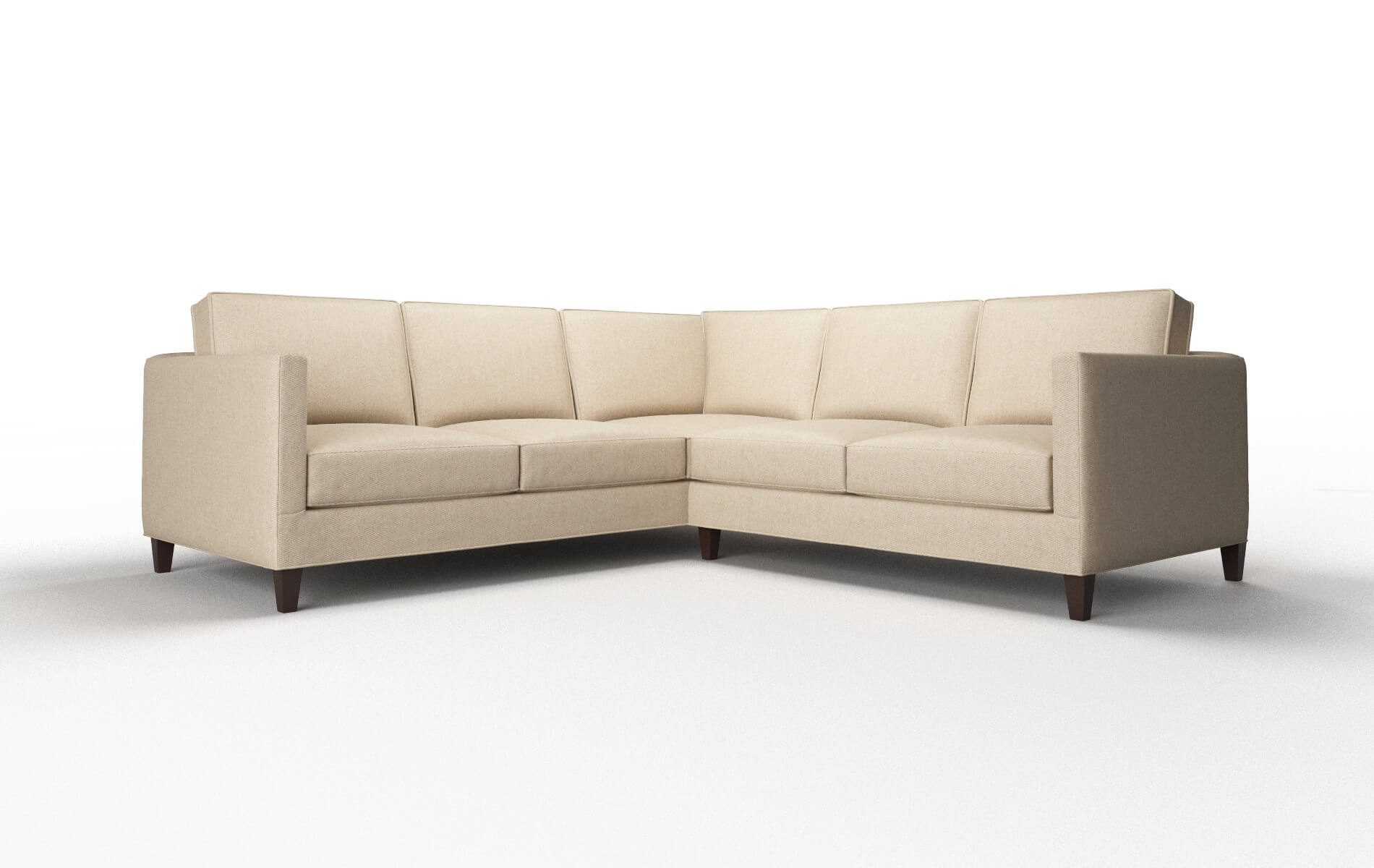 Alps Cosmo Fawn Sectional espresso legs 1