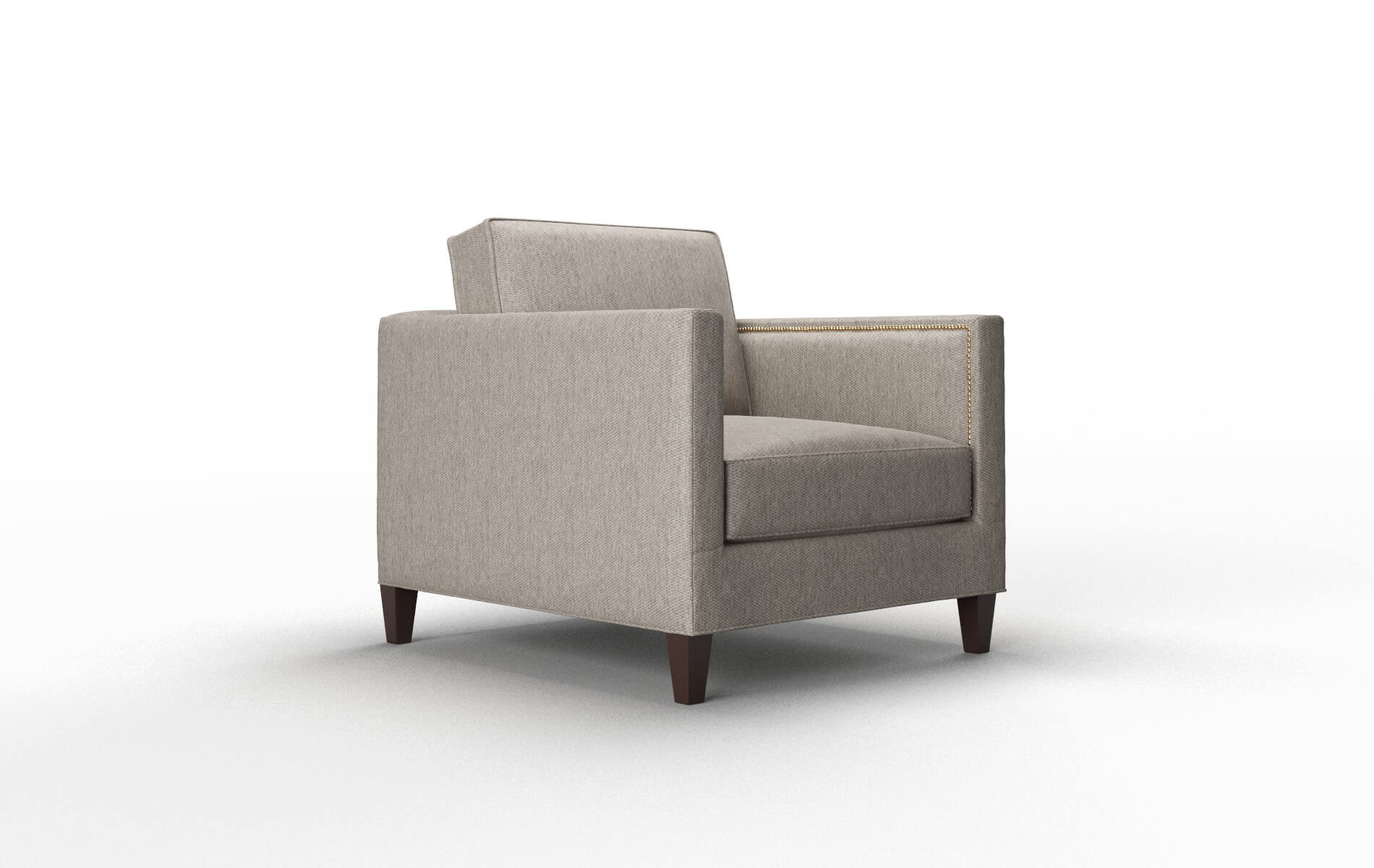 Alps Cosmo Taupe Chair espresso legs 2