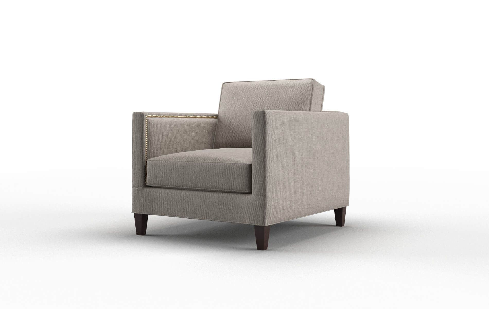 Alps Cosmo Taupe Chair espresso legs 4