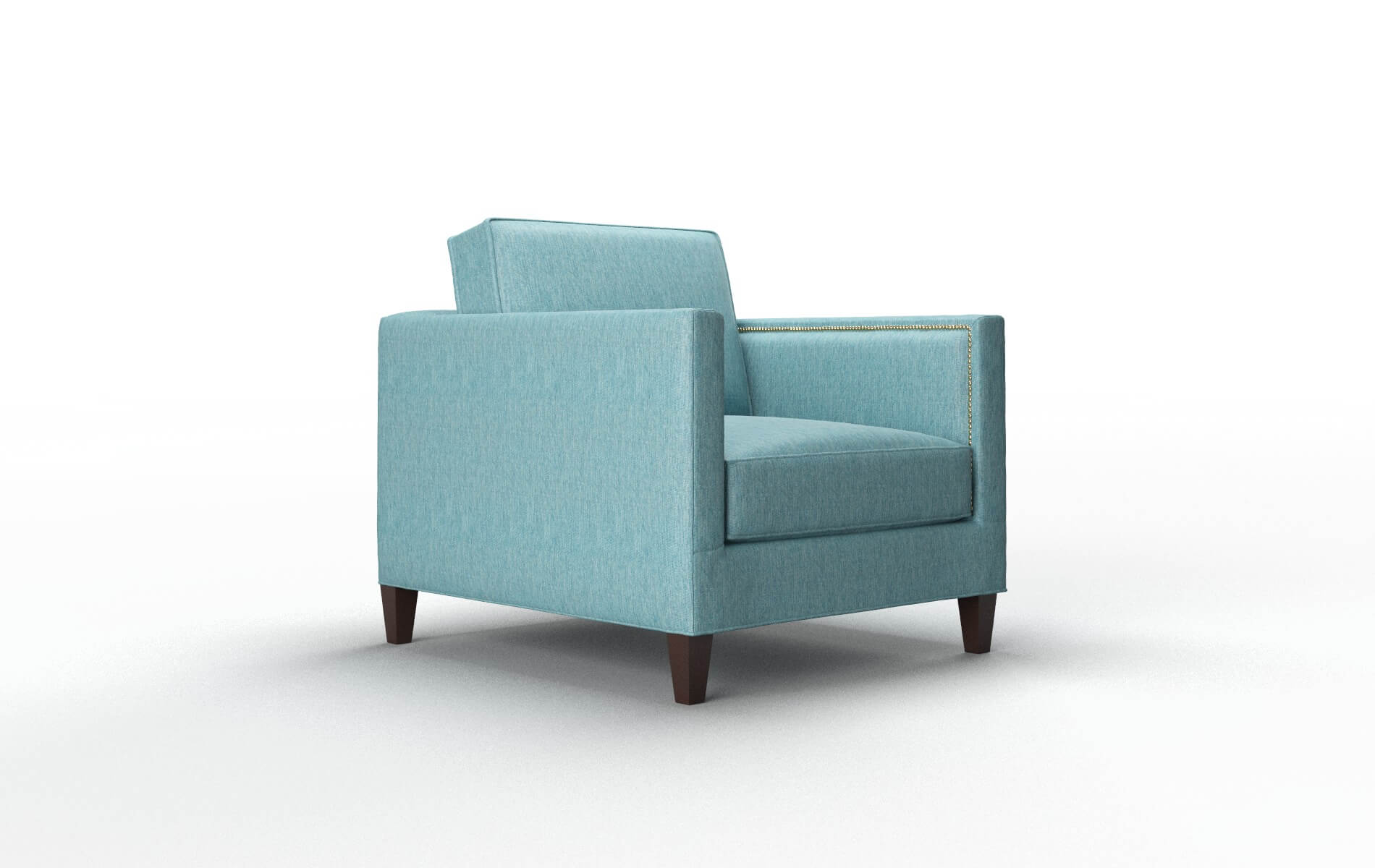 Alps Cosmo Turquoise Chair espresso legs 2