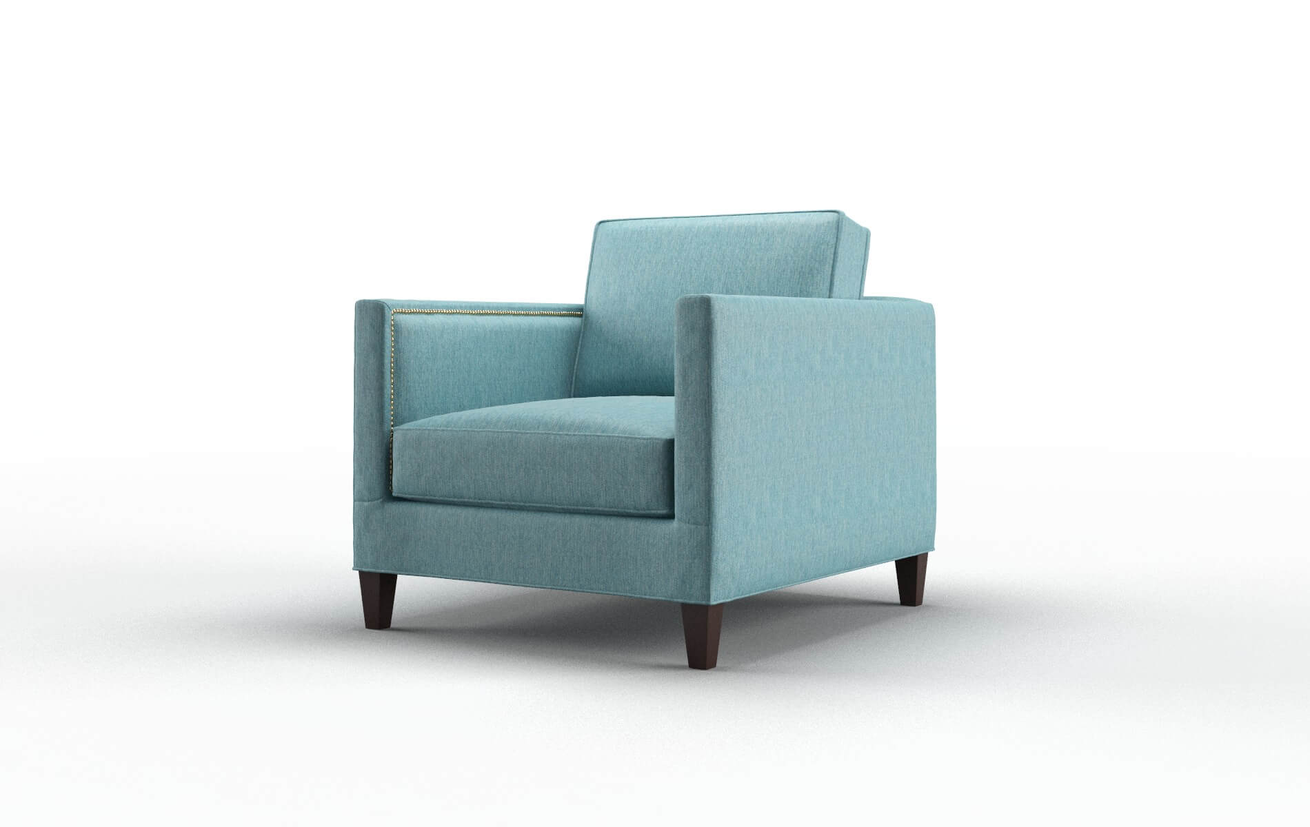 Alps Cosmo Turquoise Chair espresso legs 4