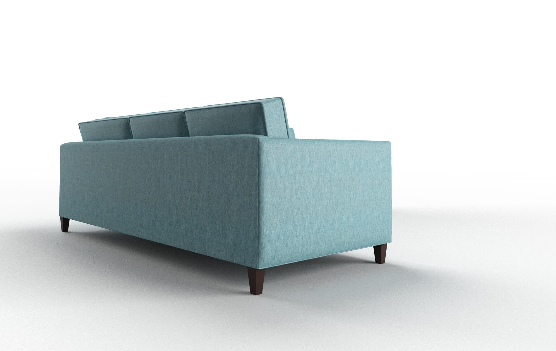 Alps Cosmo Turquoise Sectional espresso legs 3
