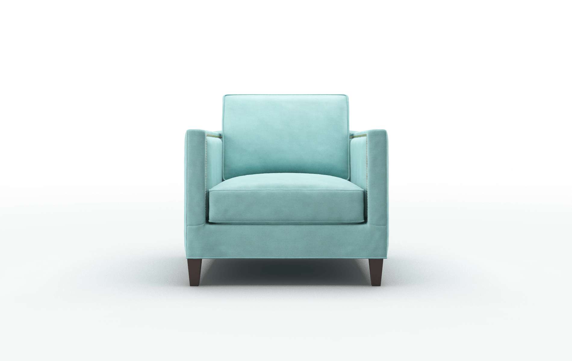 Alps Curious Turquoise chair espresso legs
