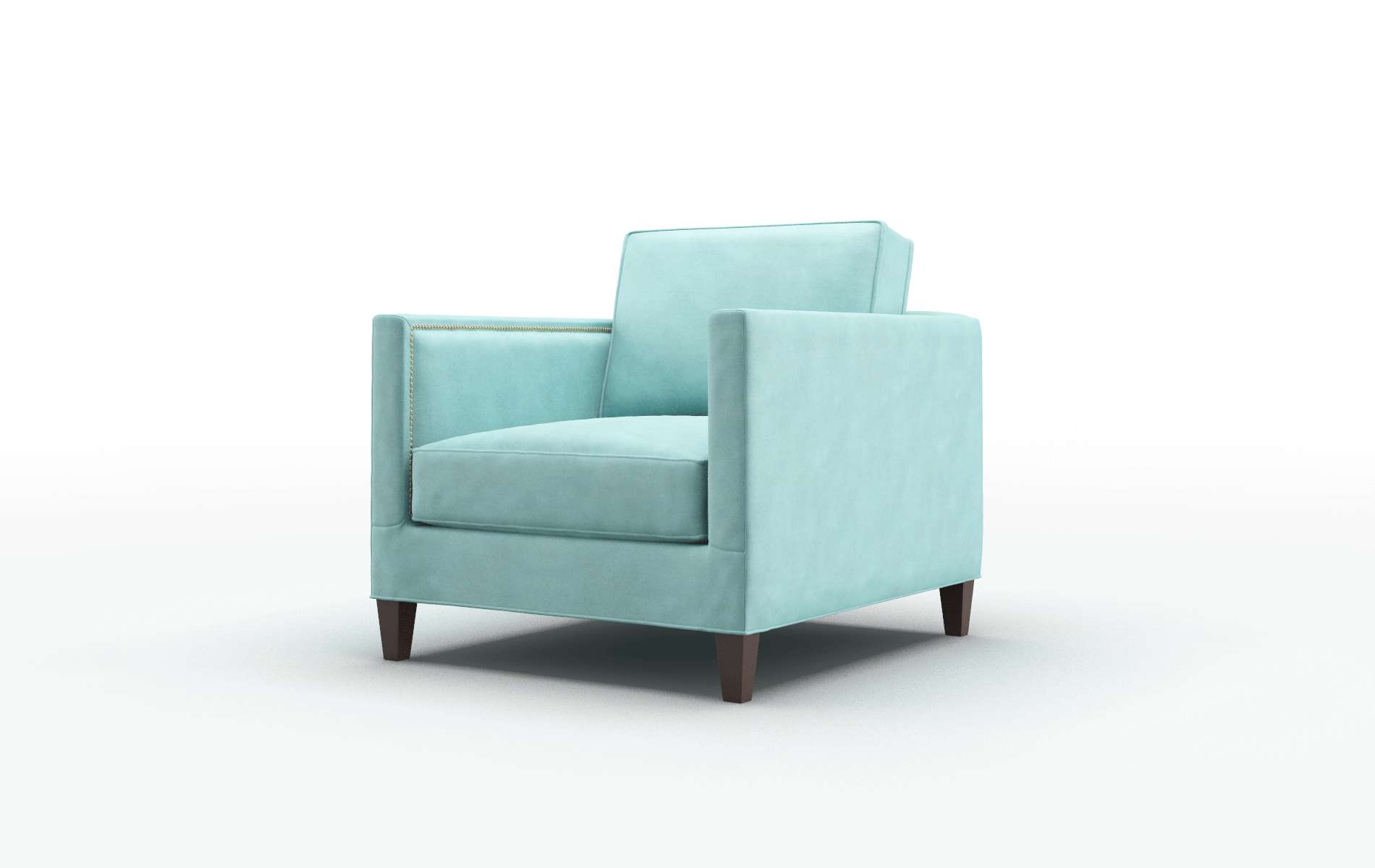 Alps Curious Turquoise Chair espresso legs 4