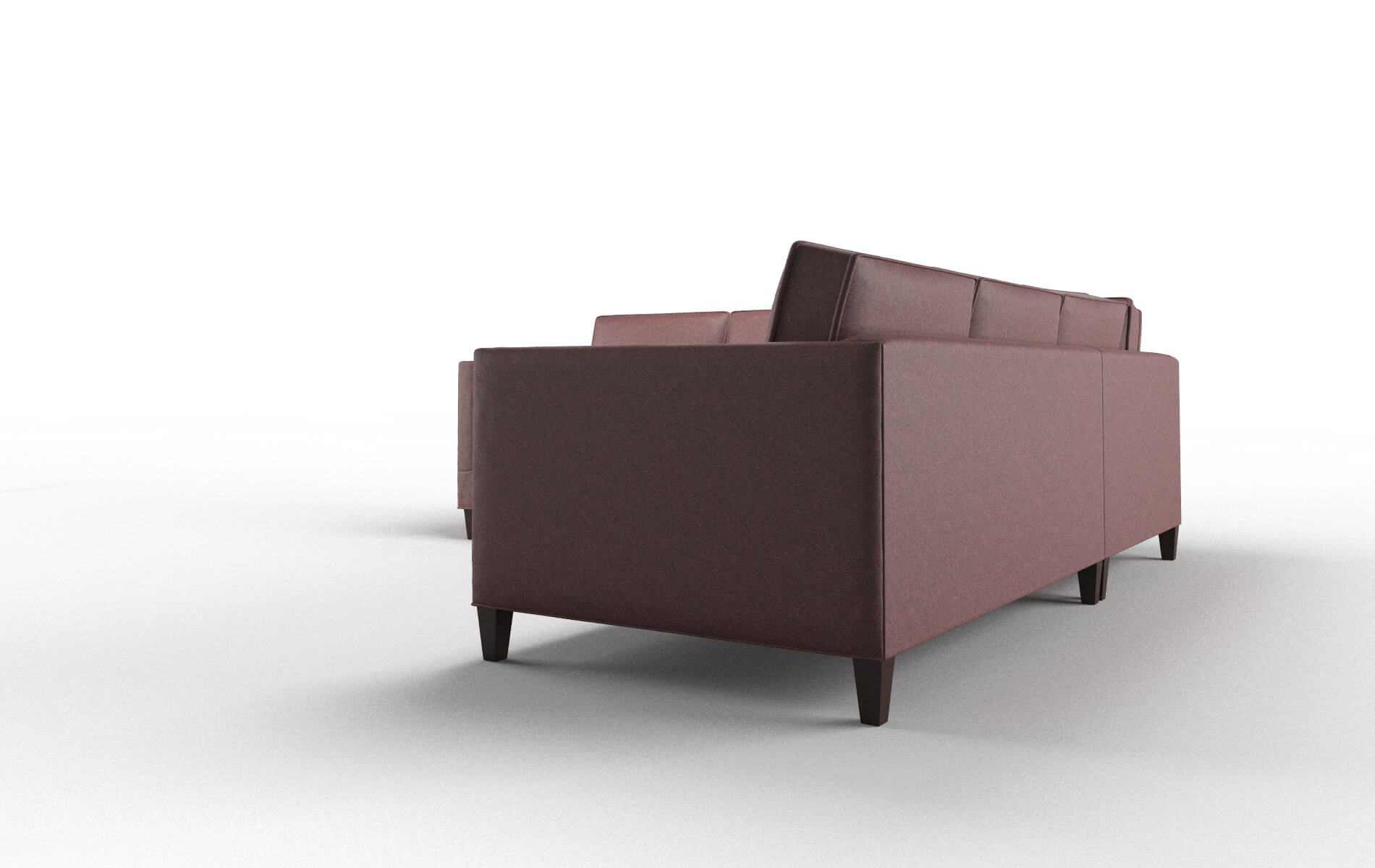 Alps Derby Berry Sectional espresso legs 4